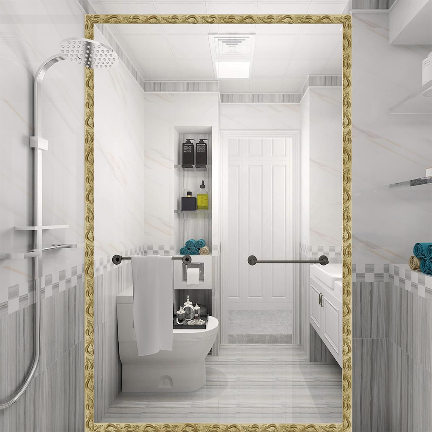 X Self Adhesive Peel and Stick Molding Ceiling Molding / Champagne Gold / 0.8 Inch