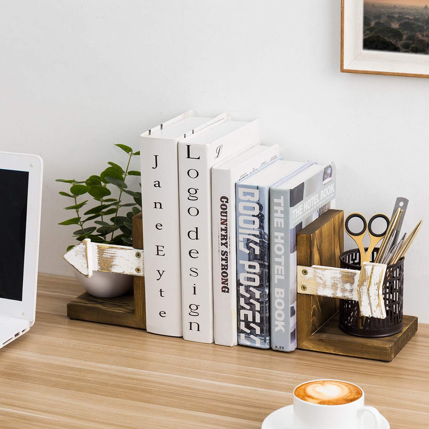 Farmhouse Bookends / Rustic Book Ends Kitchen