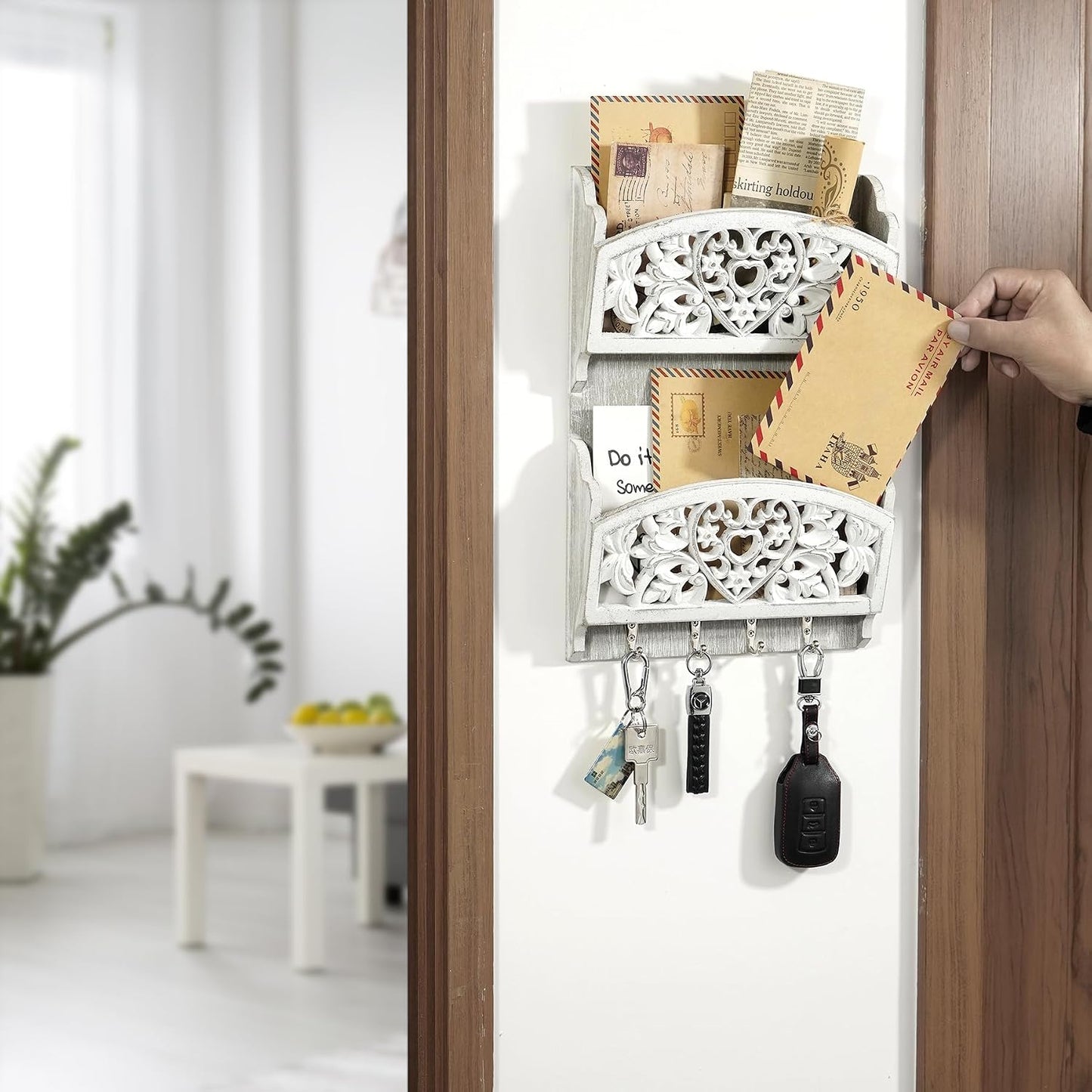 Wooden Hanging Organizer / Rustic
