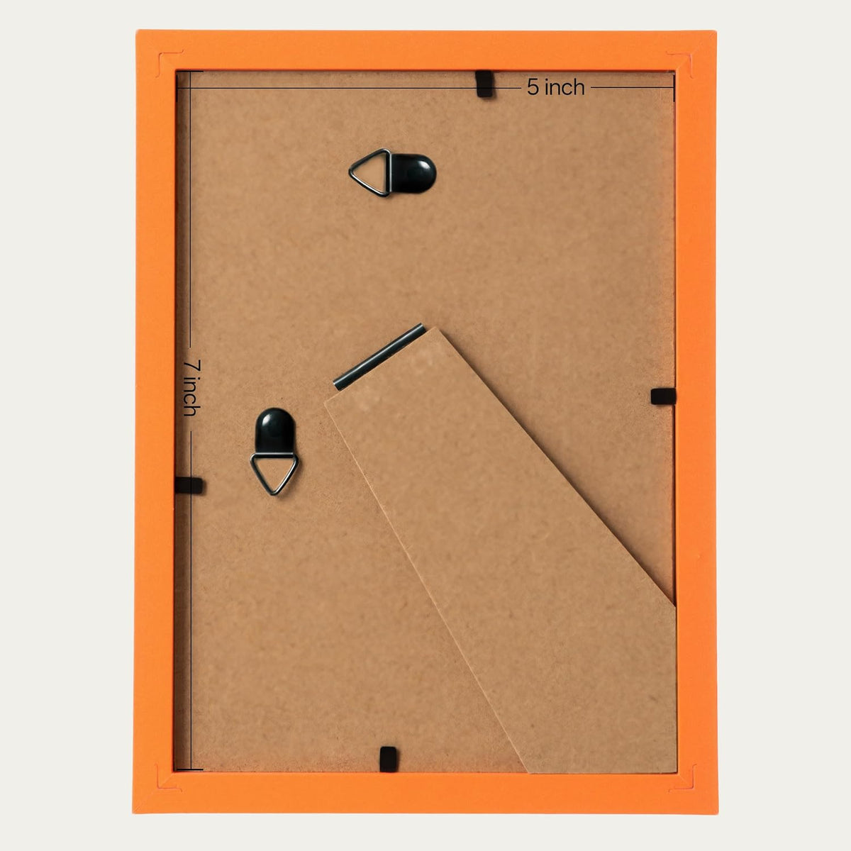 eletecpro 5x7 Picture Frames, Acrylic Cover, Orange, Set of 10 | Display Photo 4x6 with Mat or 5x7 without, Horizontal