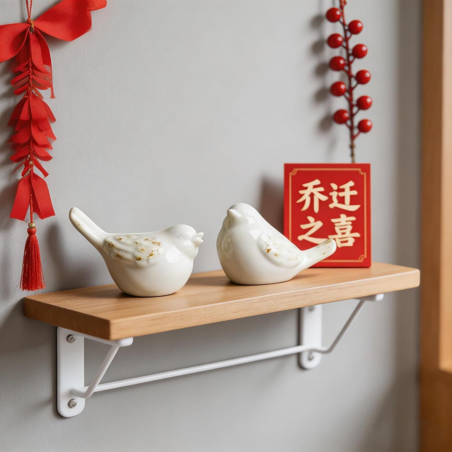 Ceramic Bird Figurines / Set of 2