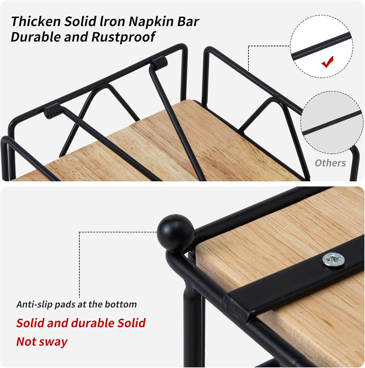 Square Napkin Holder / Black