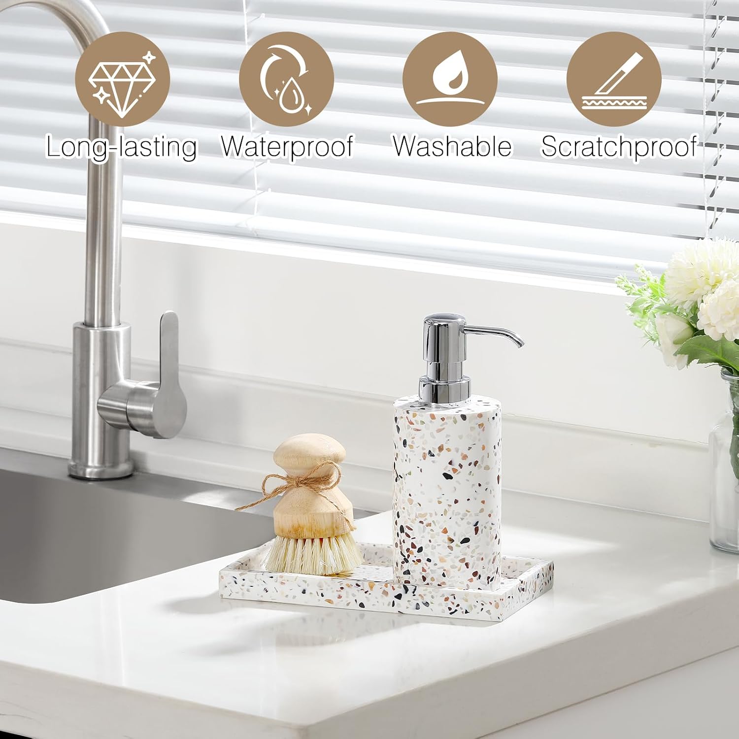 Bathroom Vanity Tray / Terrazzo / Mini / 8 x 4