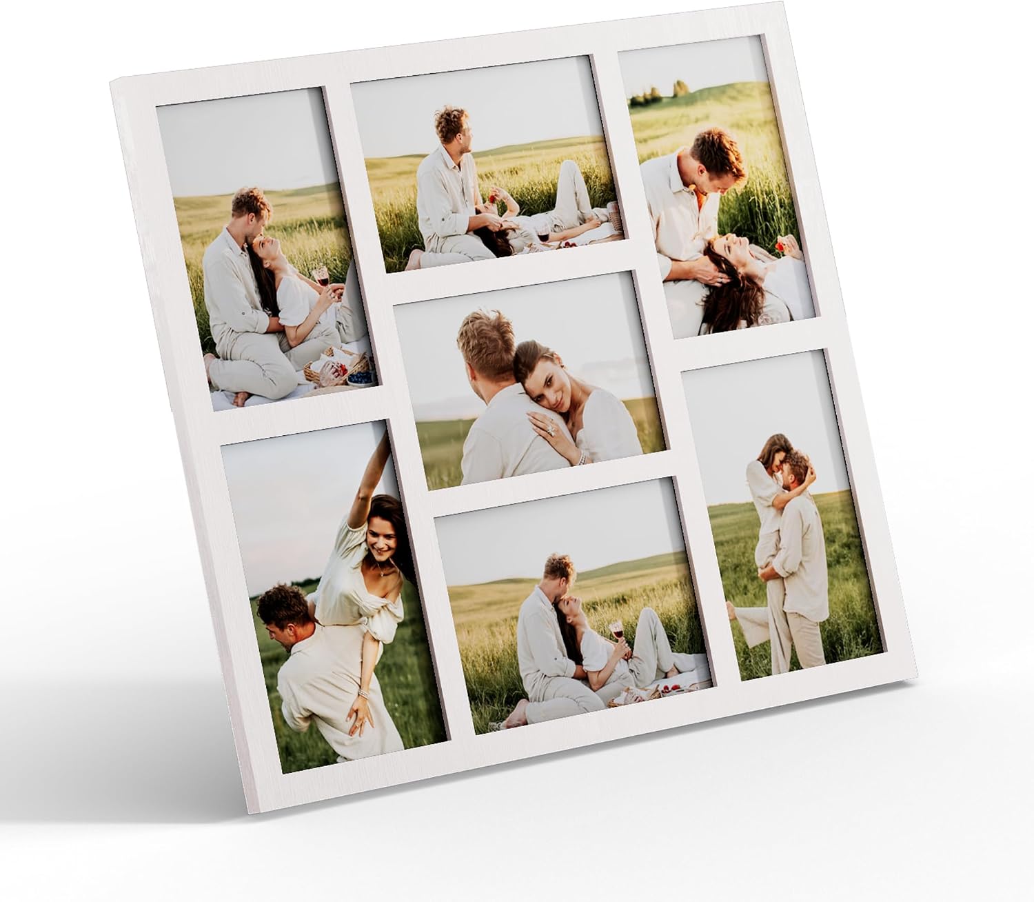 YESKAY 4x6 Picture Frame Collage for Wall Decor, Multiple Photo Collage Frames with Tempered Glass, 7-Opening for 4 x 6