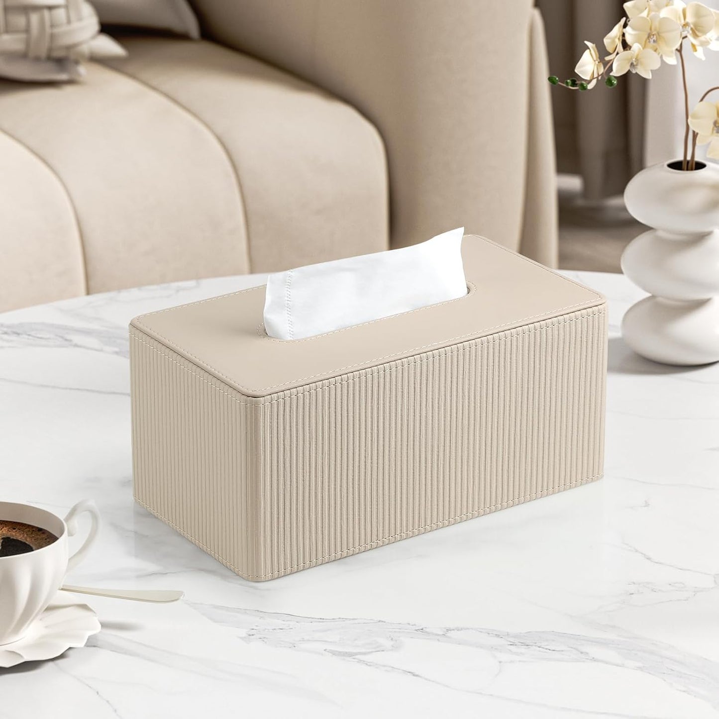Modern Tissue Box Holder / Beige