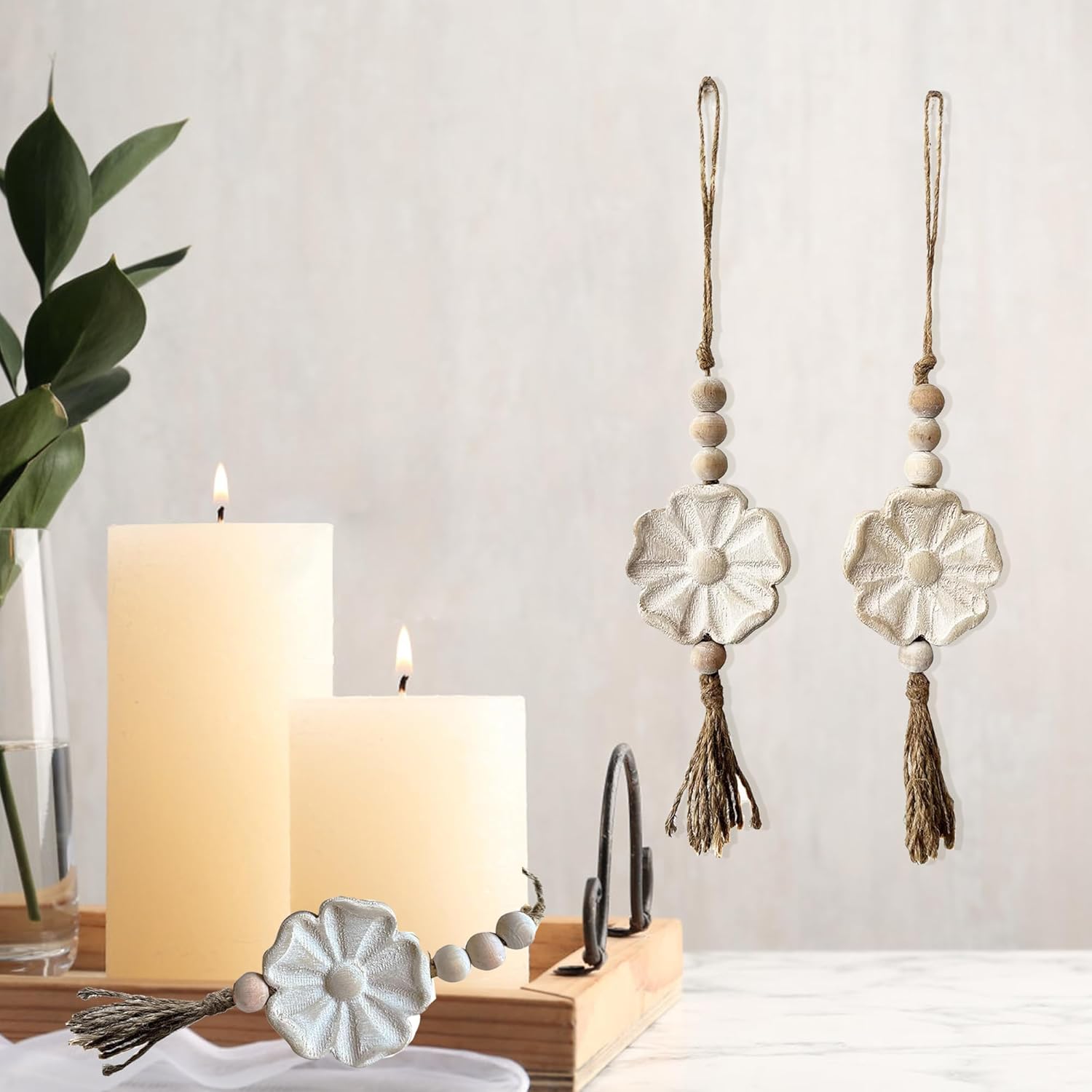 Multi-Functional Wall Decor Tray Home Decoration / Natural / Set of 2