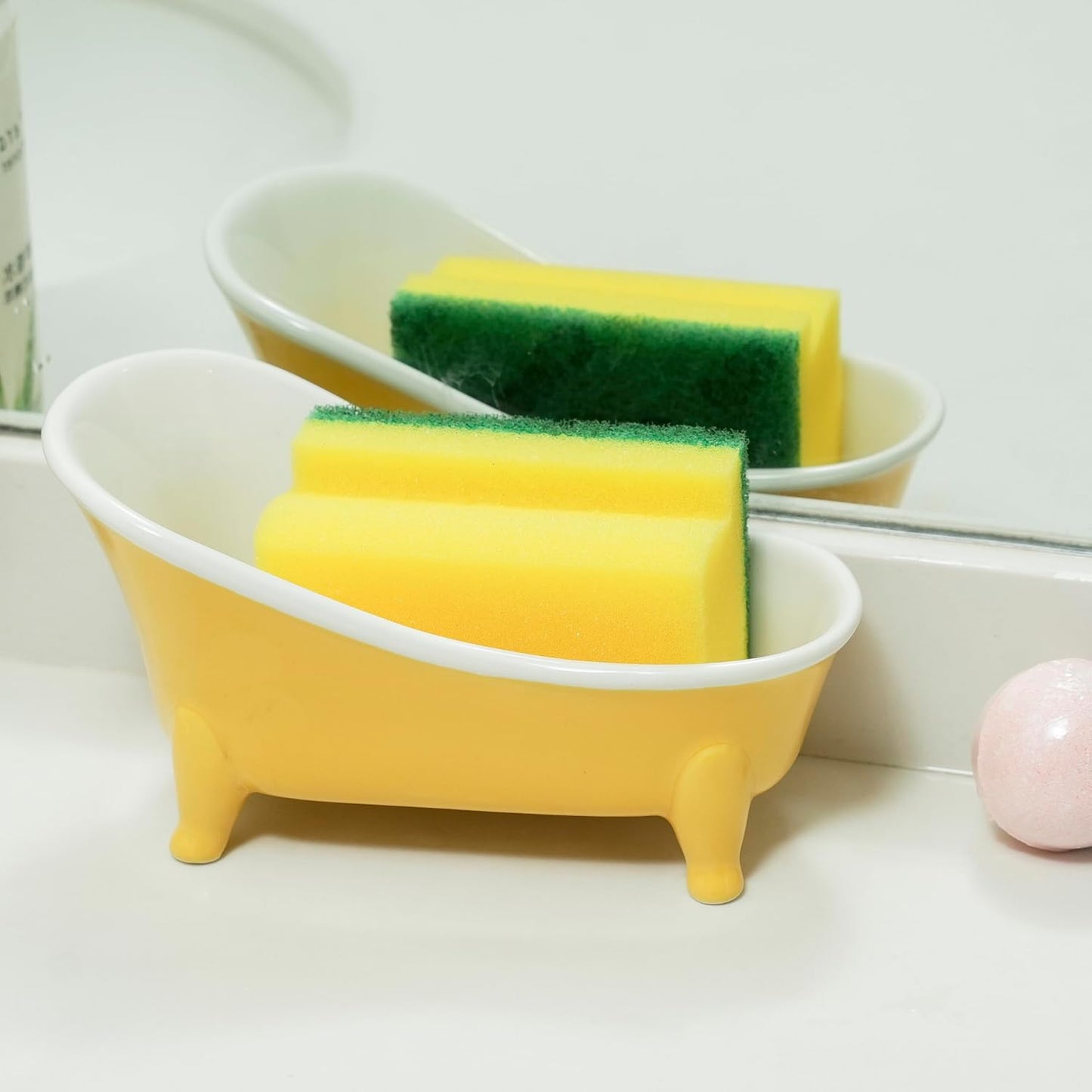 Decorative Bar Soap Holder / Yellow