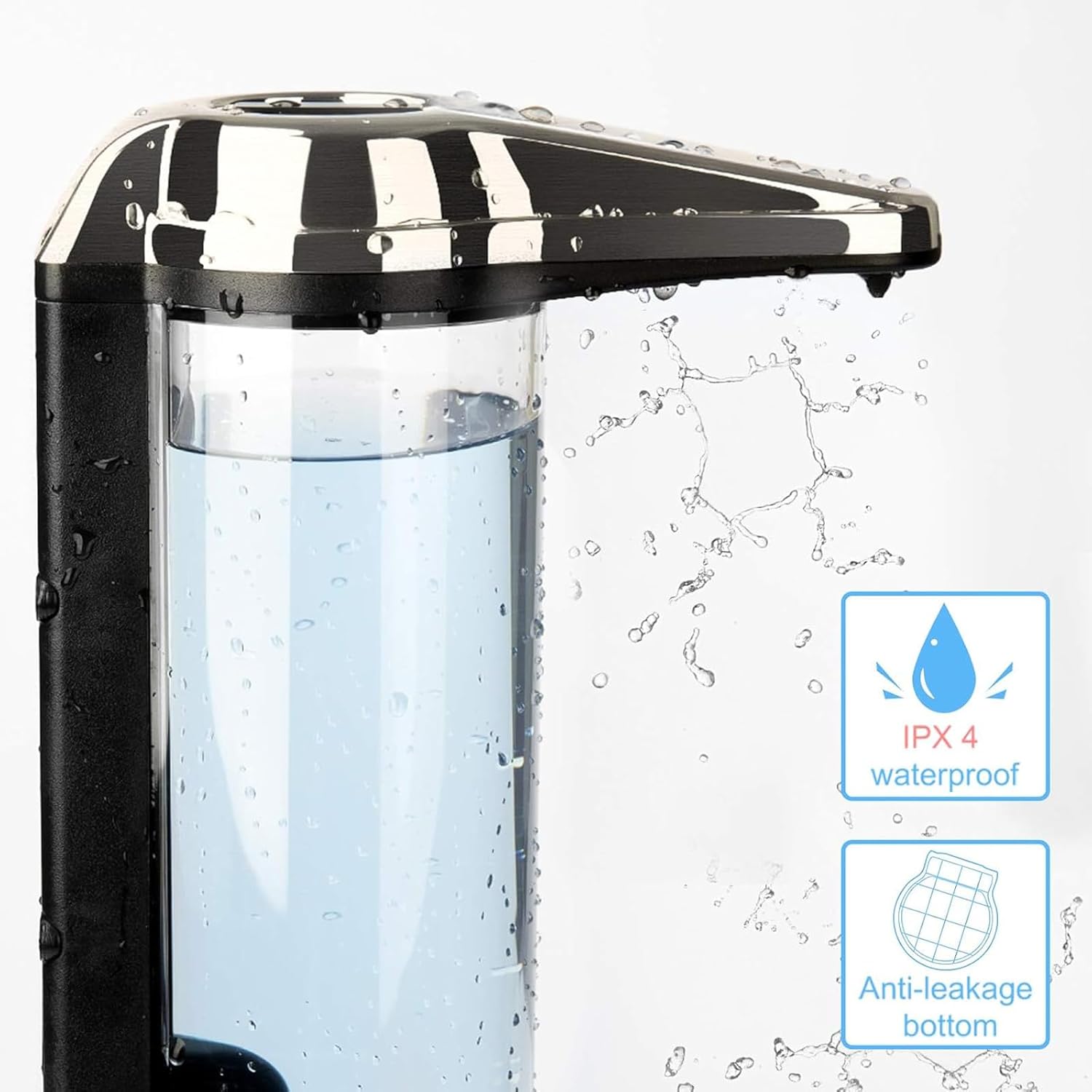 Secura 17oz Automatic Liquid Soap Dispenser, Touchless Battery Operated Hand Soap Dispenser with Adjustable Soap