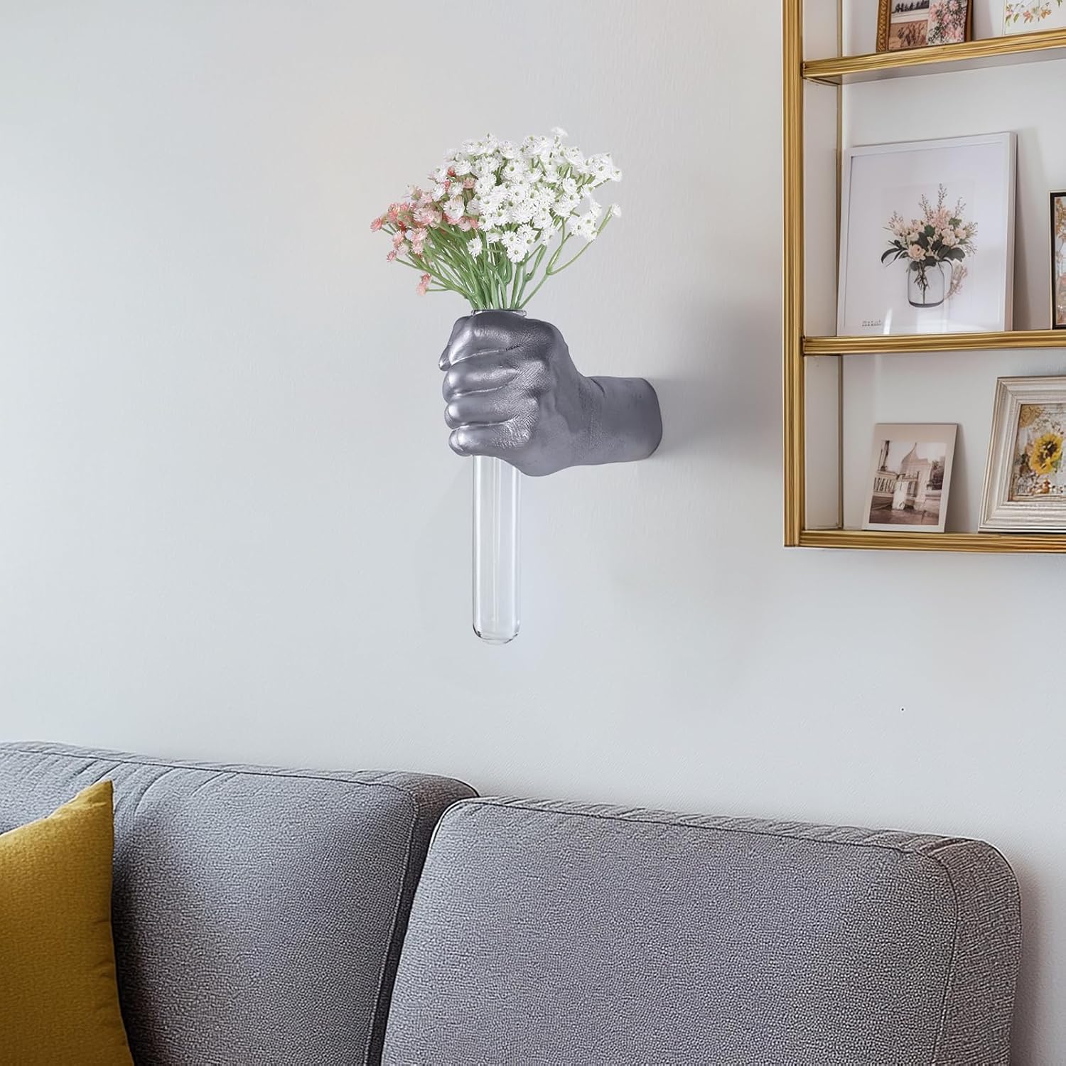 Funky Flower Vase / Silvery