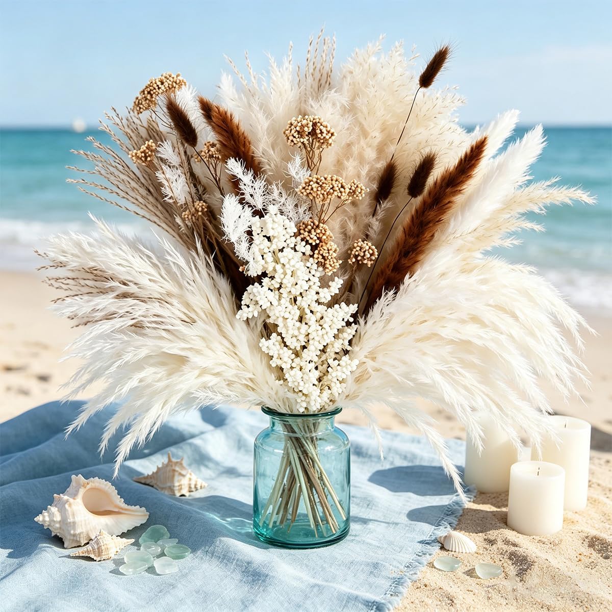 Boho Flowers / Dried Flowers for Vase / Rustic Pampas Grass Bouquet
