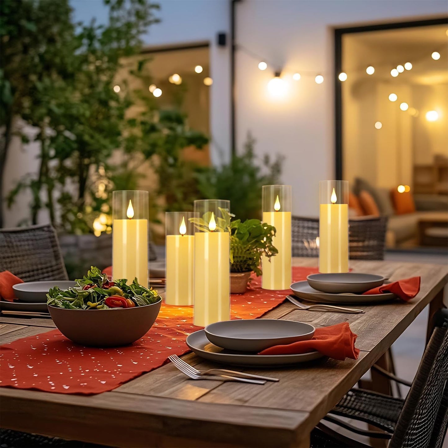 24 Pack LED Flameless Candles Set(14/16/18cm), Battery - Operated with 4 Remotes,Clear, Timer & Flickering/Steady Modes