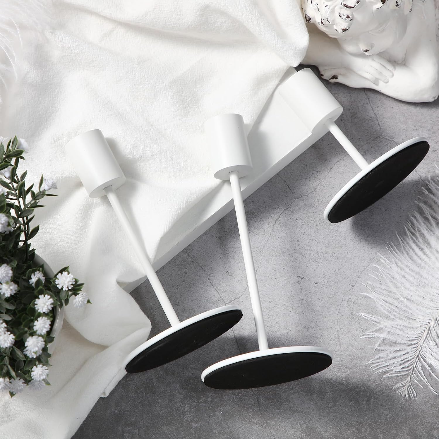 Sieral Candle Holders Bulk Taper Candlesticks Holders Set Modern Decorative Metal Candelabras for Wedding Anniversary