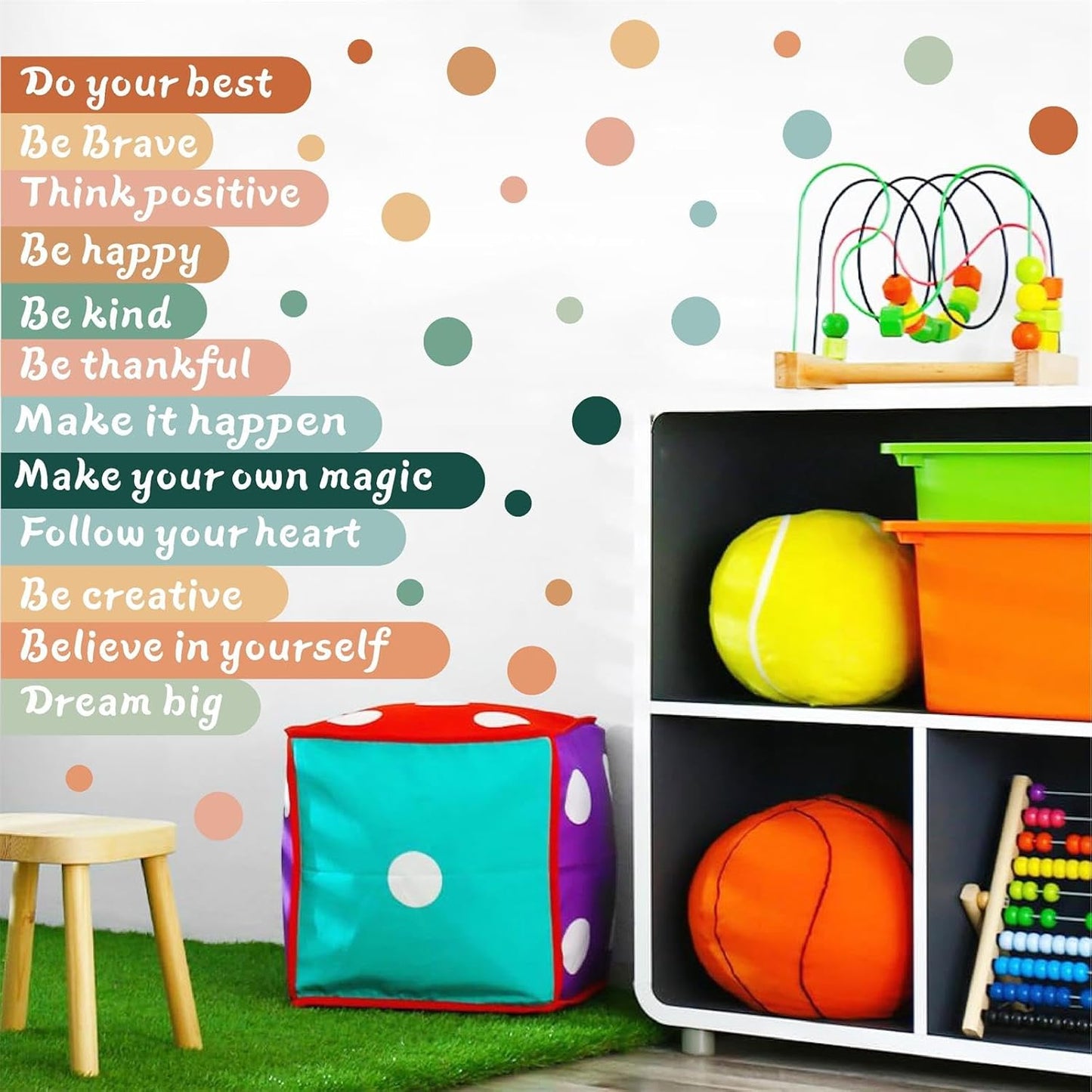 Colorful Inspirational Wall Sticker Decor Motivational Quotes Wall Stickers Positive / Boho Quotes