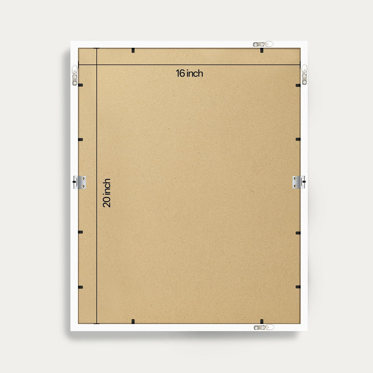 eletecpro 16x20 Picture Frames, Acrylic Cover, White, Set of 5 | Display Photo 11x14 with Mat or 16x20 without