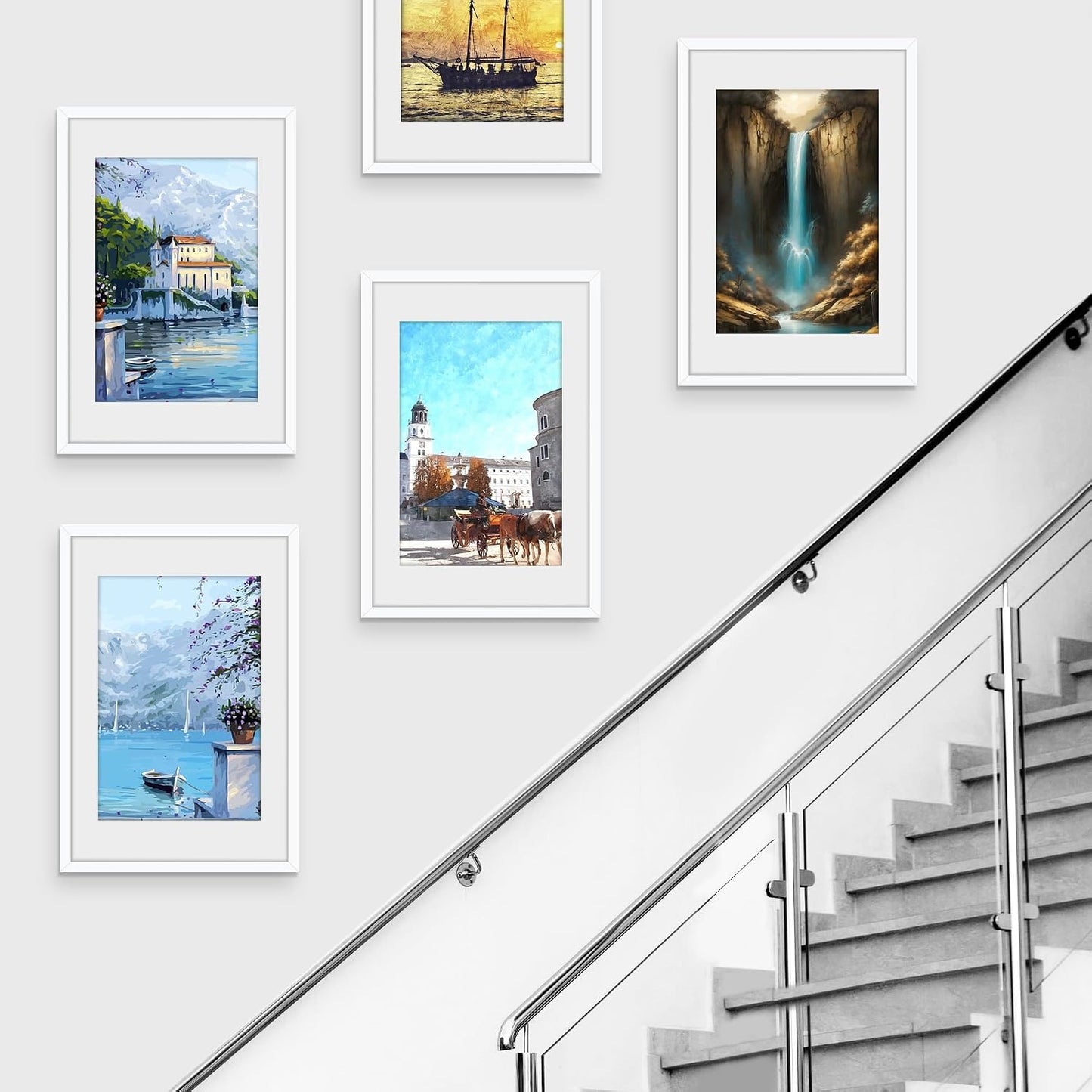 16x24 White Picture Frame, Poster Frame for Wall, 3 Pack | Fits 12x18 Photos With Mat or 16x24 Without Mat, Vertical or