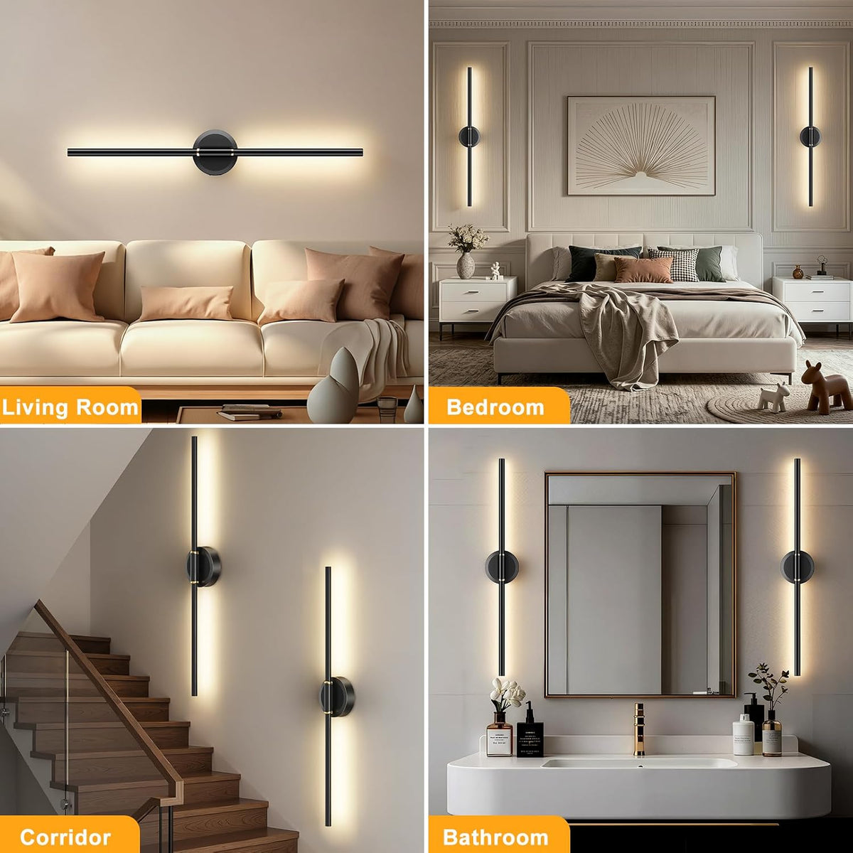 Battery Operated Wall Sconces Set of 2, Dimmable 8000mAh Rechargeable Wall Lights, LED Wall Lamp with Remote Control