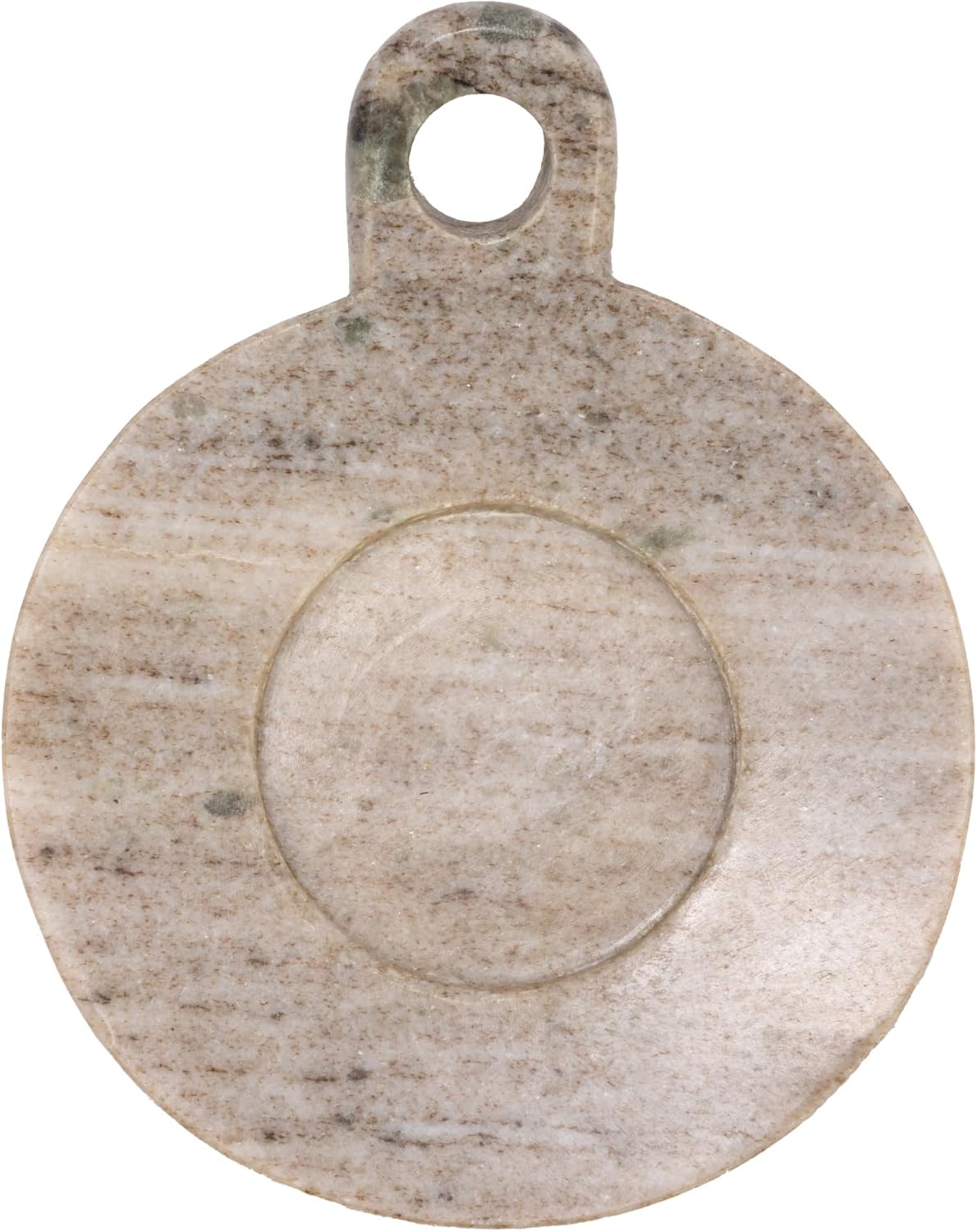 Hand-Carved Marble Dish / Beige / 5 x 4