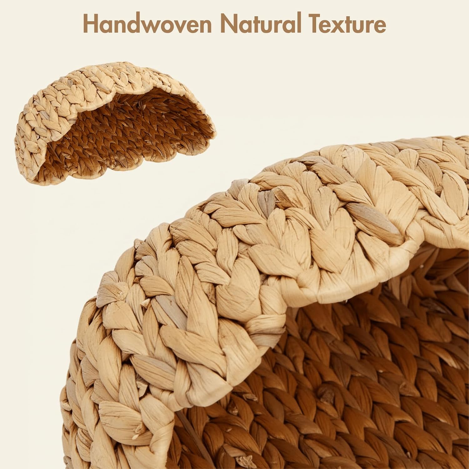 Large Scalloped Wall Basket / Natural / 16 x 7 x 10