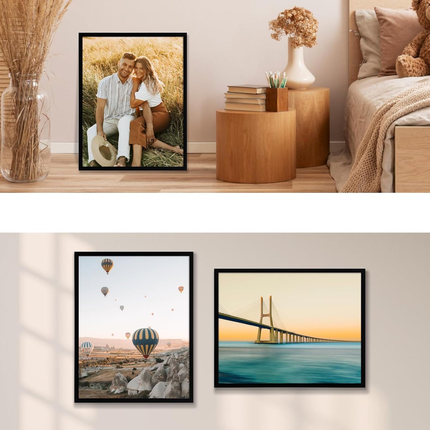 Giftgarden 14x18 Picture Frame Black, 14 by 18 Thin Poster Photo Frame for Wall Display, Single
