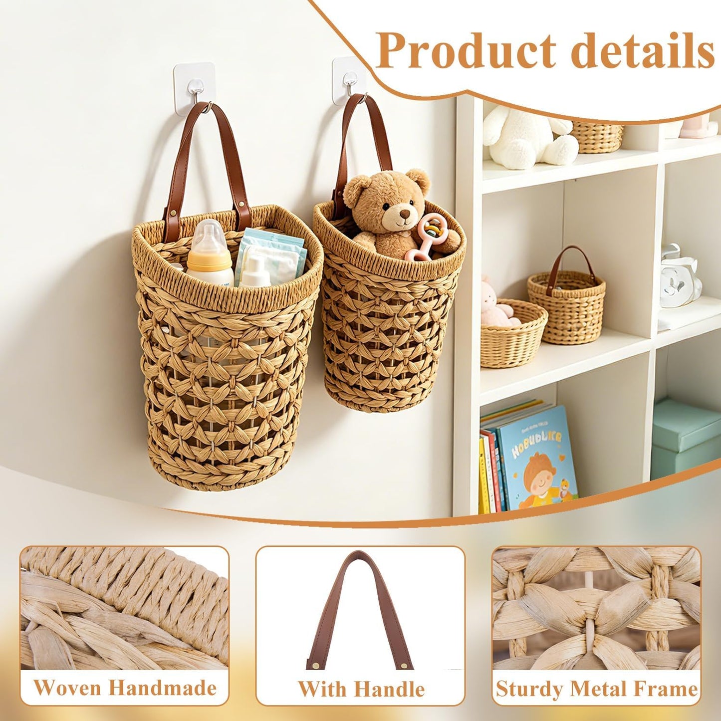 Wicker Wall Baskets / Set of 2