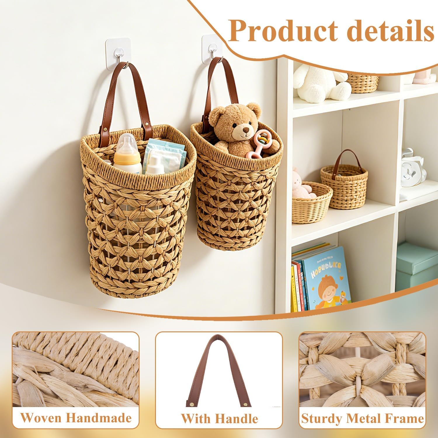 Wicker Wall Baskets / Set of 2