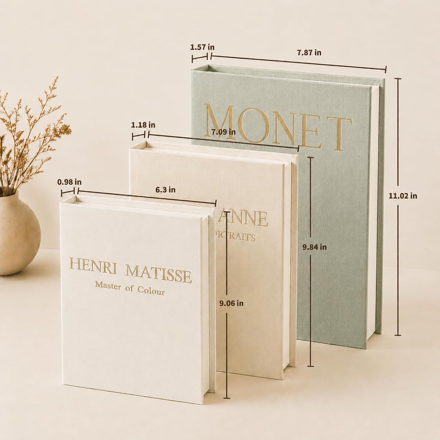 Aesthetic Faux Books / Mint Green / Set of 3