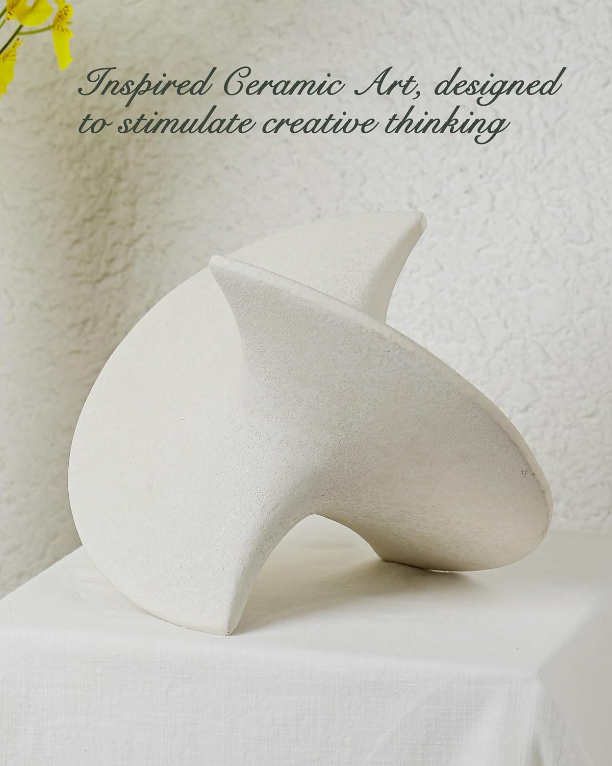 in Handmade Personalized Ceramic Balancing / White Ceramic Inspired Art / 9.45 x 8.6 x 9.45