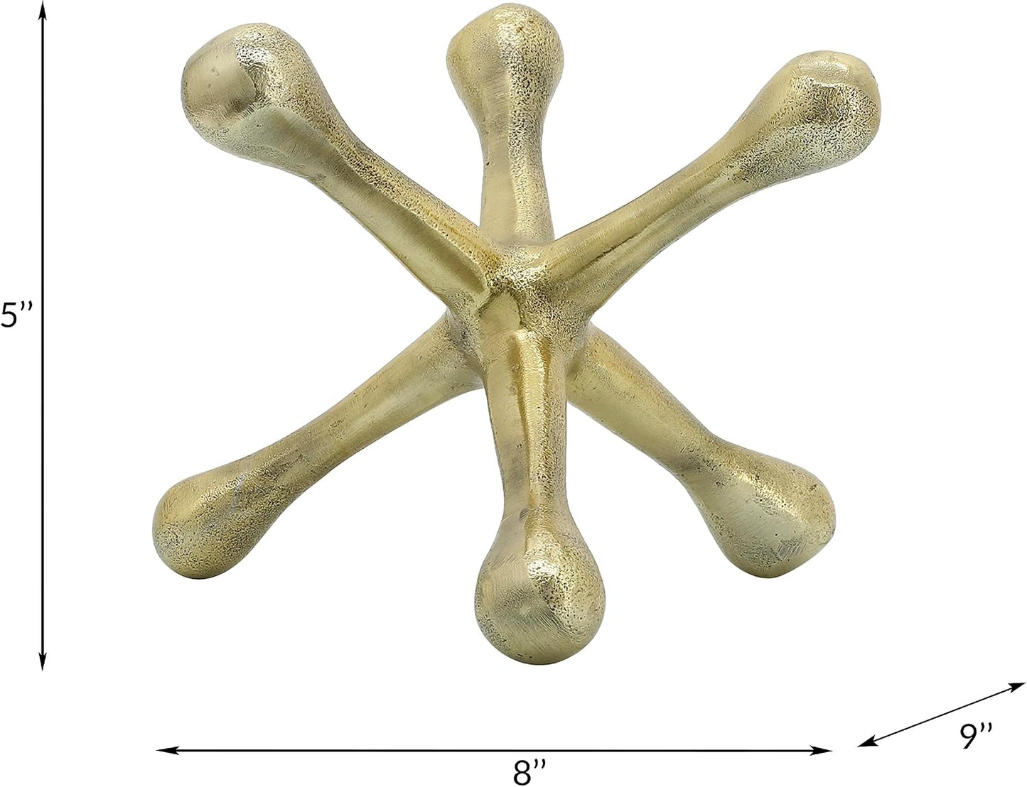 Modern Decorative Sculpture Figurine / 8"H / Gold
