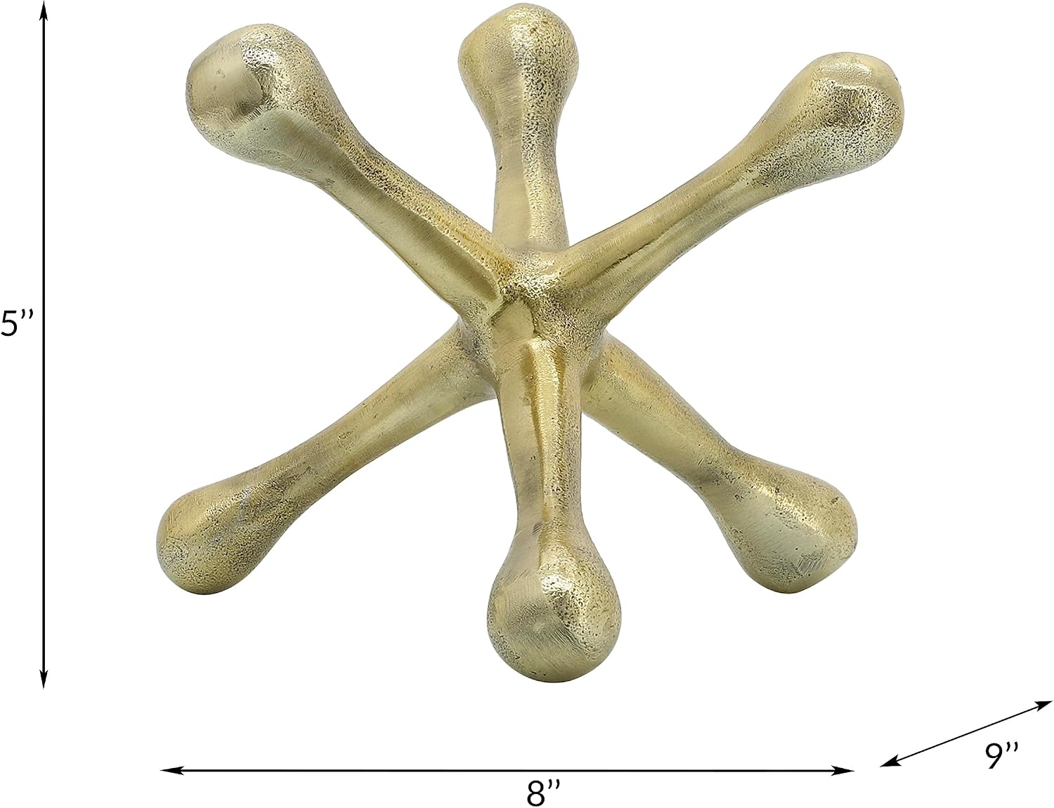 Modern Decorative Sculpture Figurine / 8"H / Gold