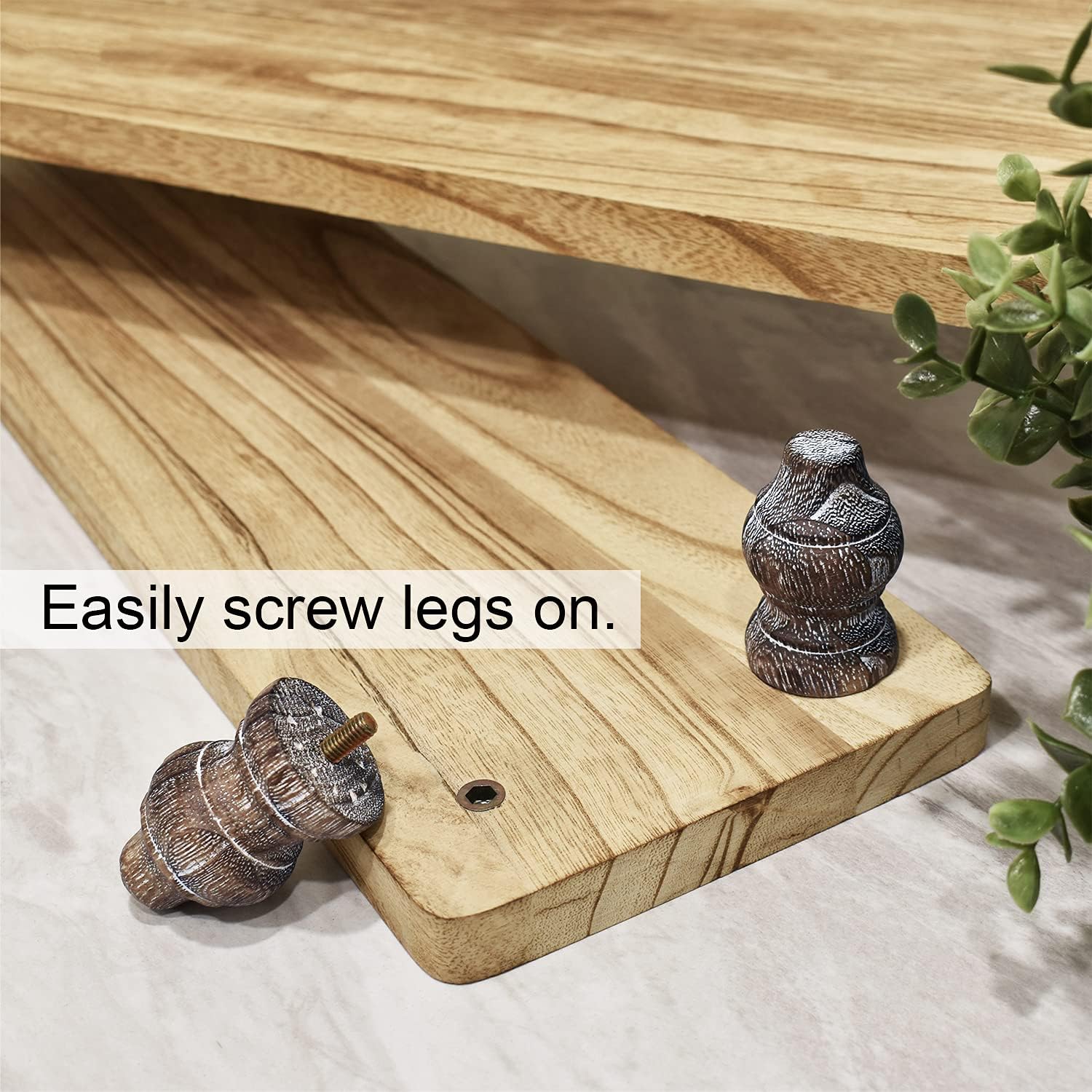 Countertop Dessert Serving Stand / Oak / Set of 2