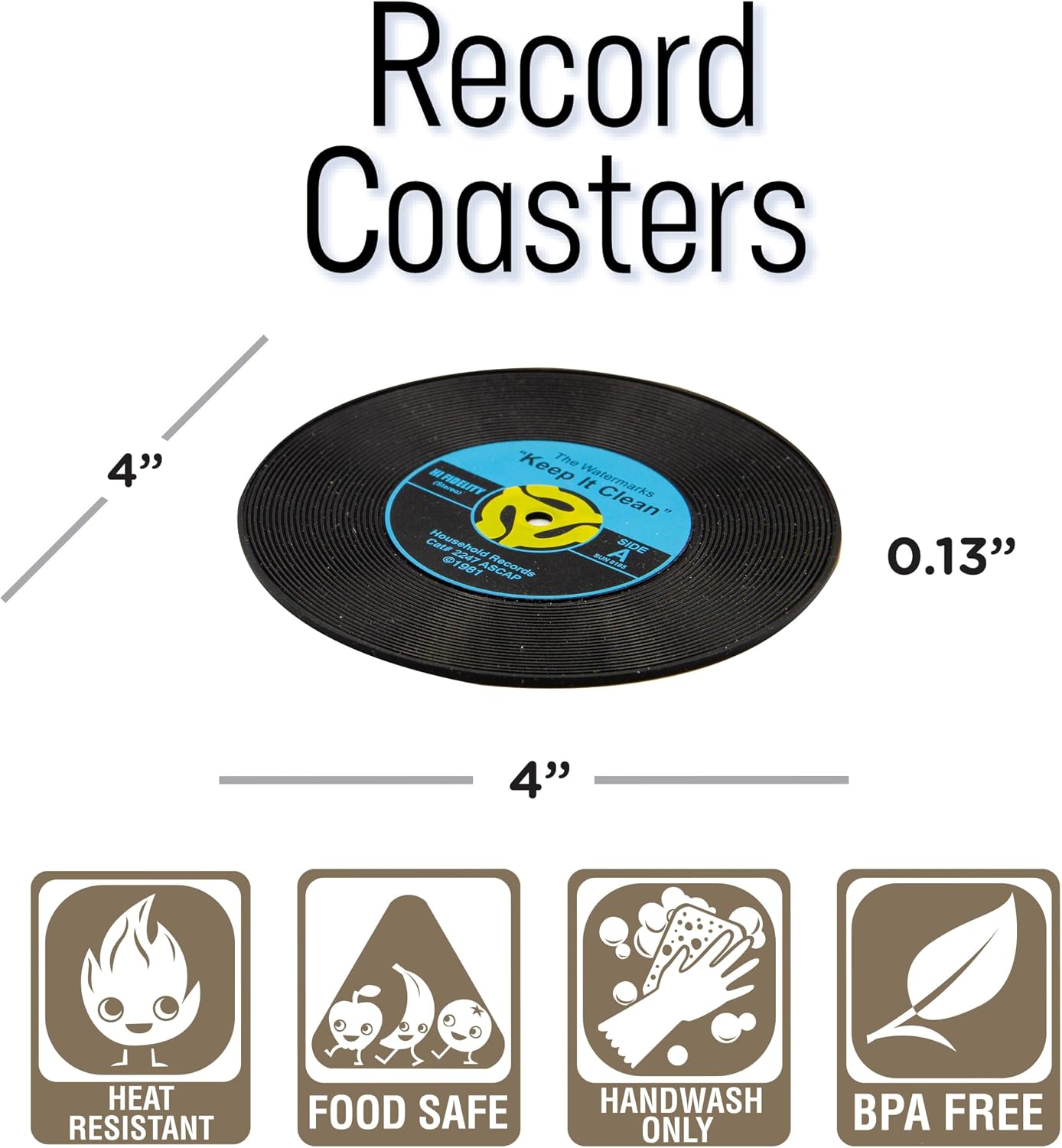 45 Record Coasters / Fun for Decorations