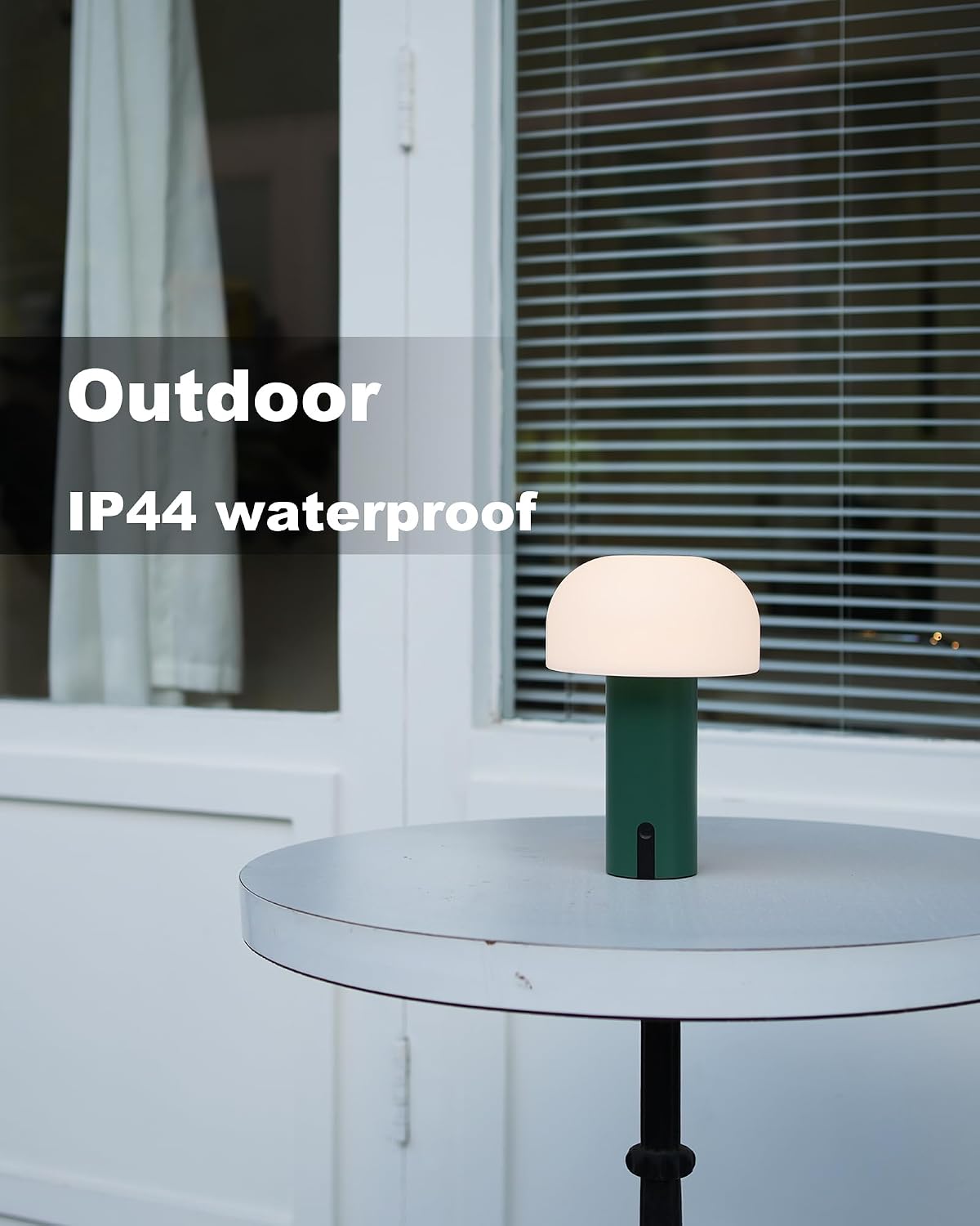 WEILAILUX Cordless Mushroom Table Lamp, Waterproof Shower Lamp, Battery Operated Table Lamp Rechargeable, Touch