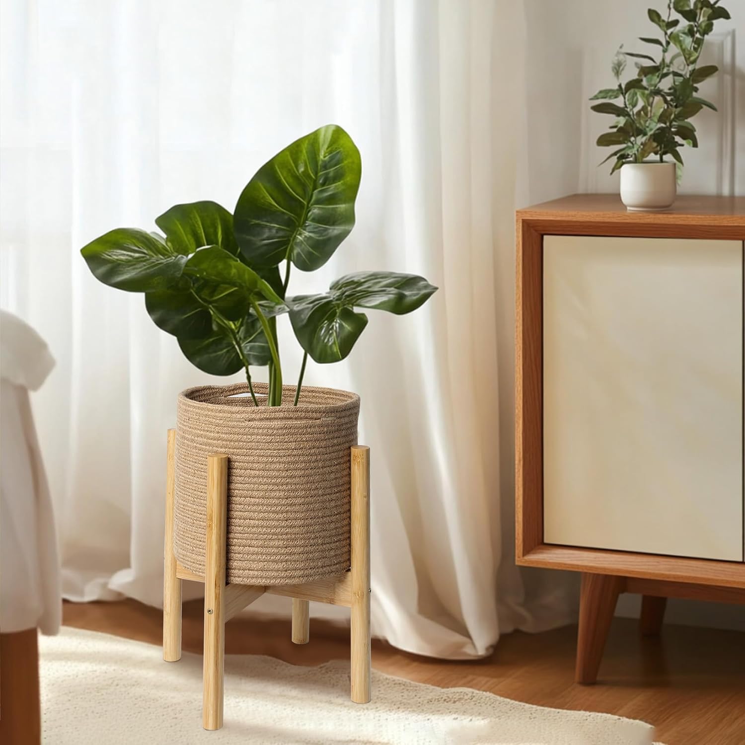 Bamboo Wood Stand / Jute