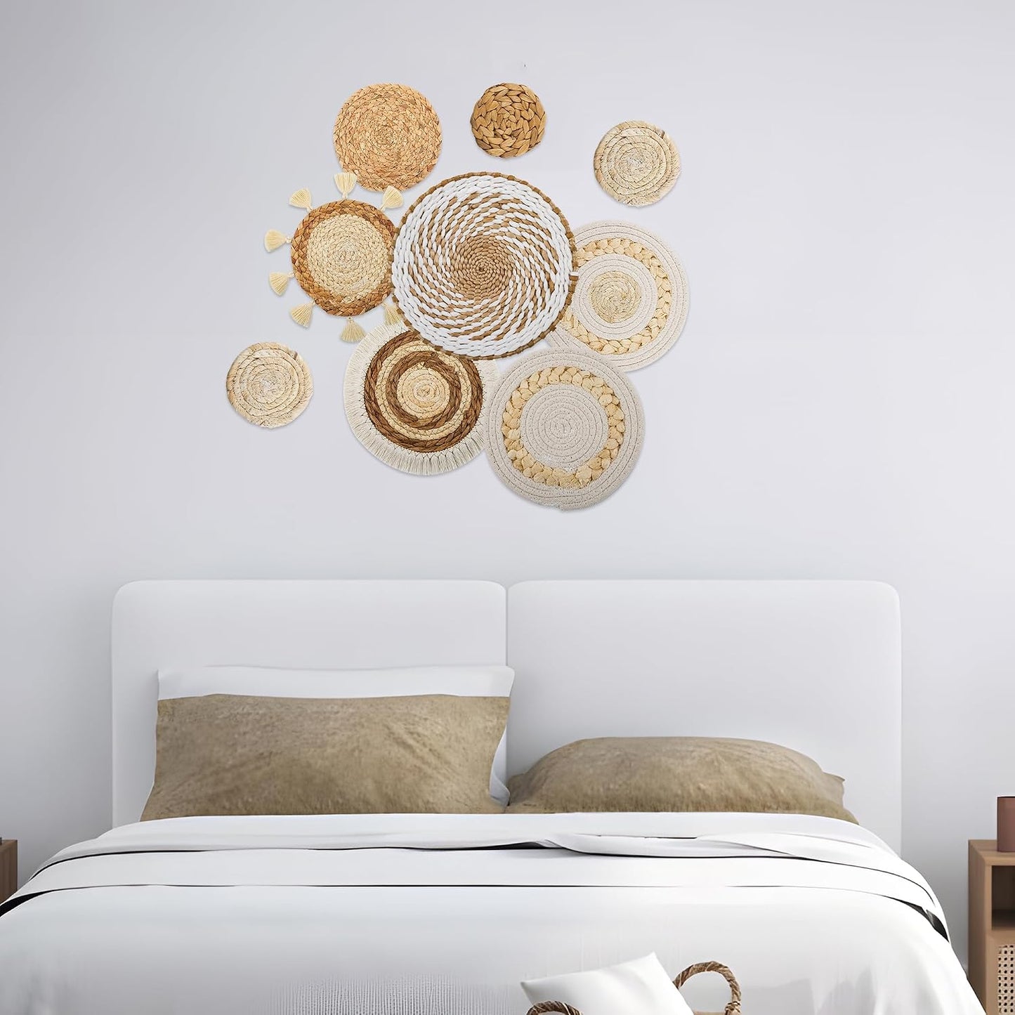 Boho Wall Basket Decor / Set of 9