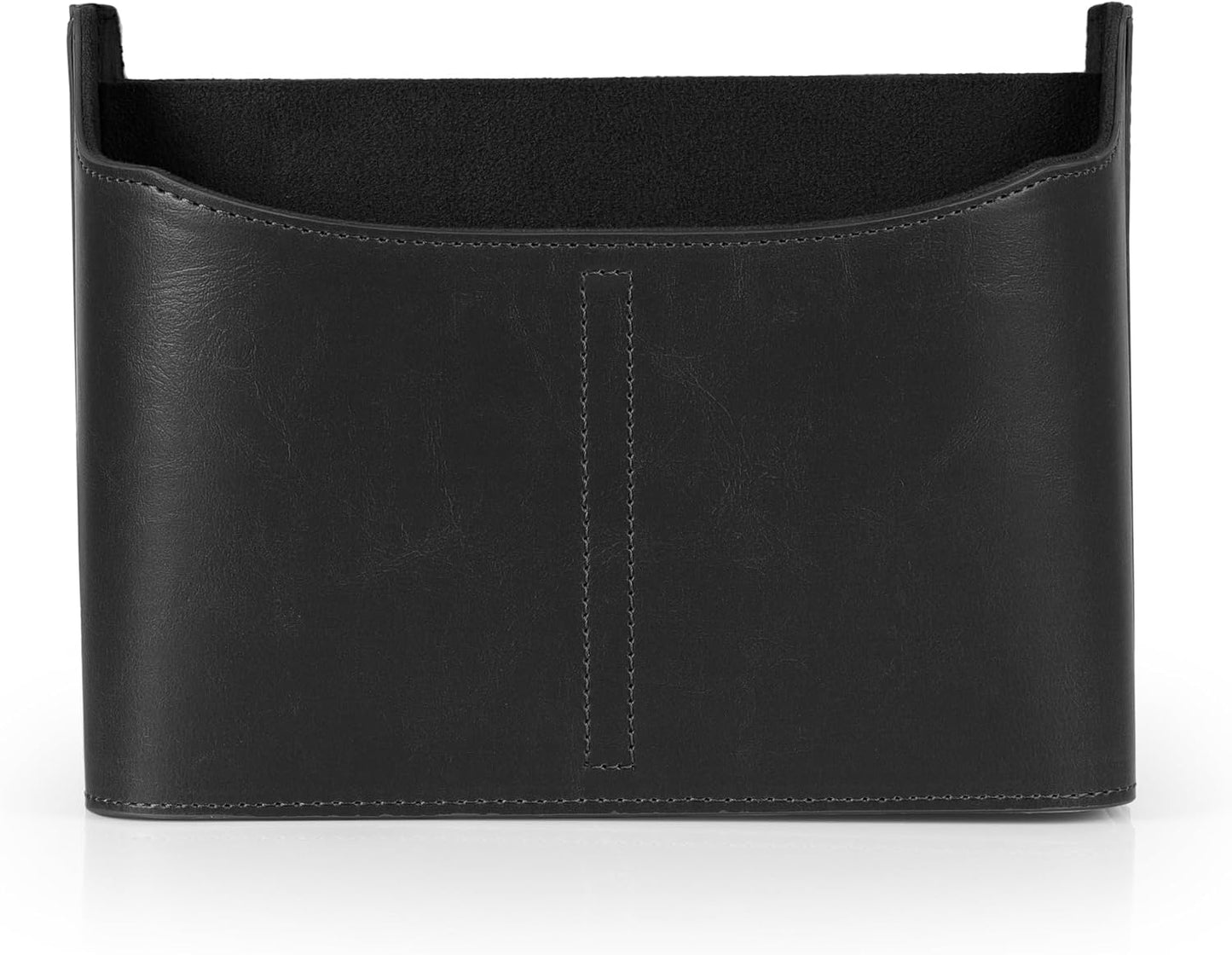 Londo PU Leather Remote Control Holder, Office Supplies Desk Organizer with Tablet Slot, Makeup Brush and Utensils