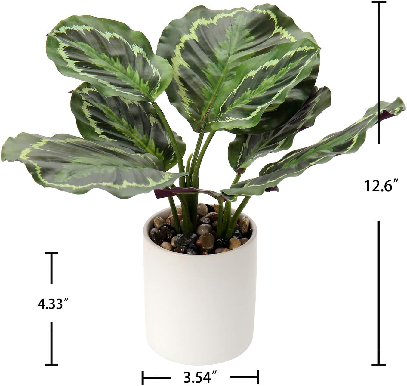 Artificial Potted Plants 13" Faux Plants Indoor Small Fake Plant Decor / Greenery#002 / Green