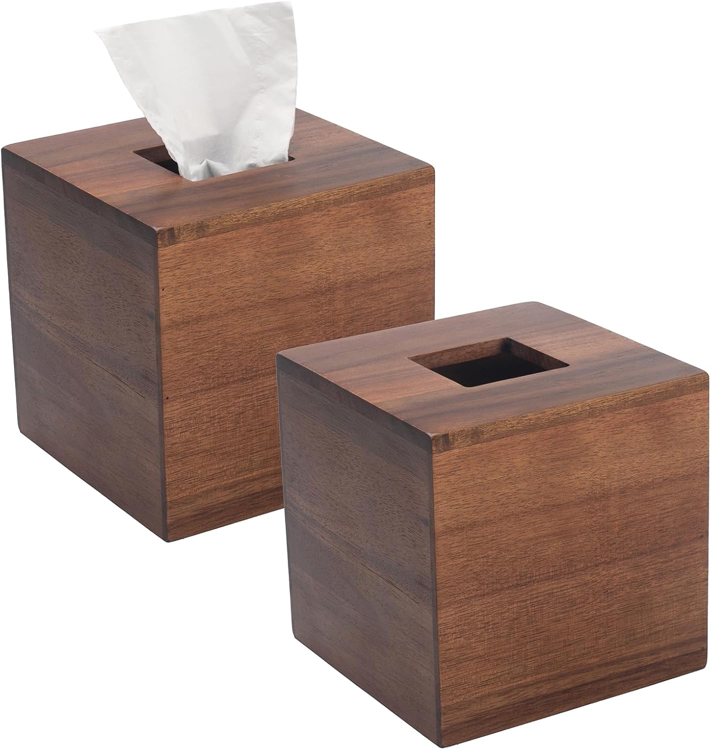 Acacia Wood Facial Paper Holder / Square
