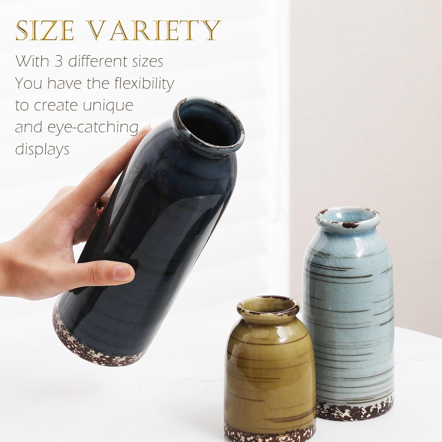 Ceramic Vase / Handcrafted Ceramic Vases / Set B / Set of 3