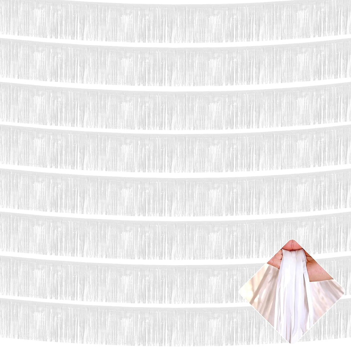 66 Ft Valentines Day Tinsel Garland Shiny Thick Tinsel Valentines Decorations Metallic Twist Foil Red White Pink Heart Garland for Anniversary Wedding Parade Floats Indoor Outdoor Decor Supplies