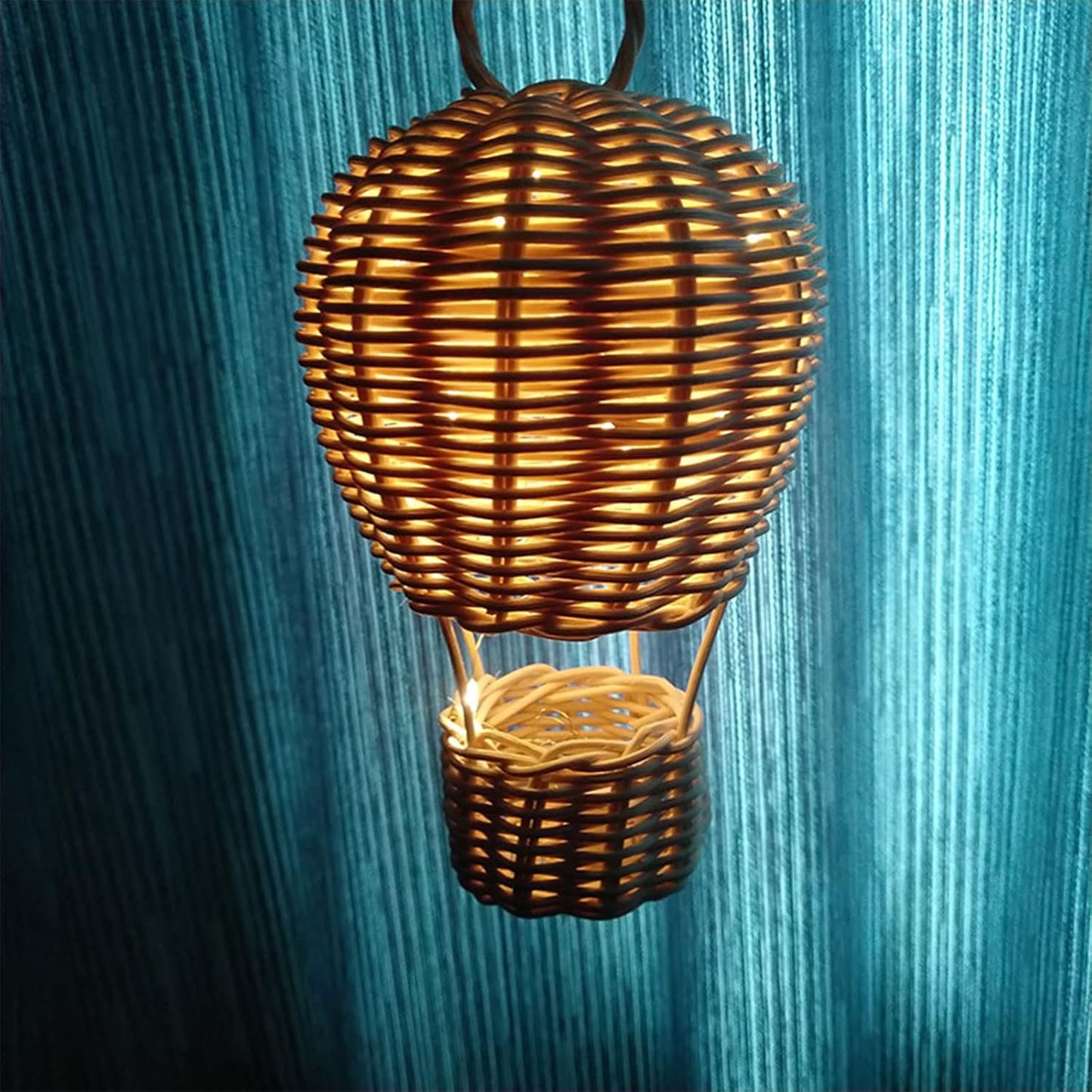 Rattan Hot Air Balloon Handmade Hanging Charm Art Handicraft
