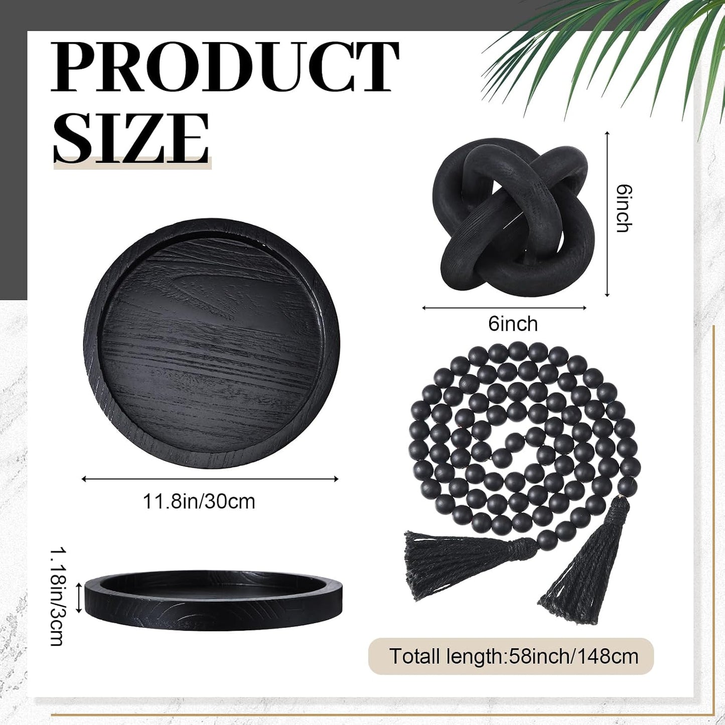 Ceramic Vase Set / Black / Set of 6