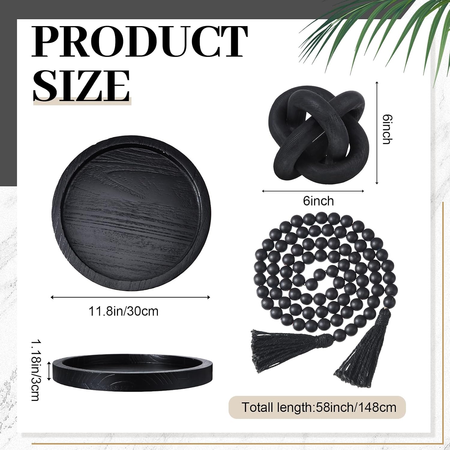Ceramic Vase Set / Black / Set of 6
