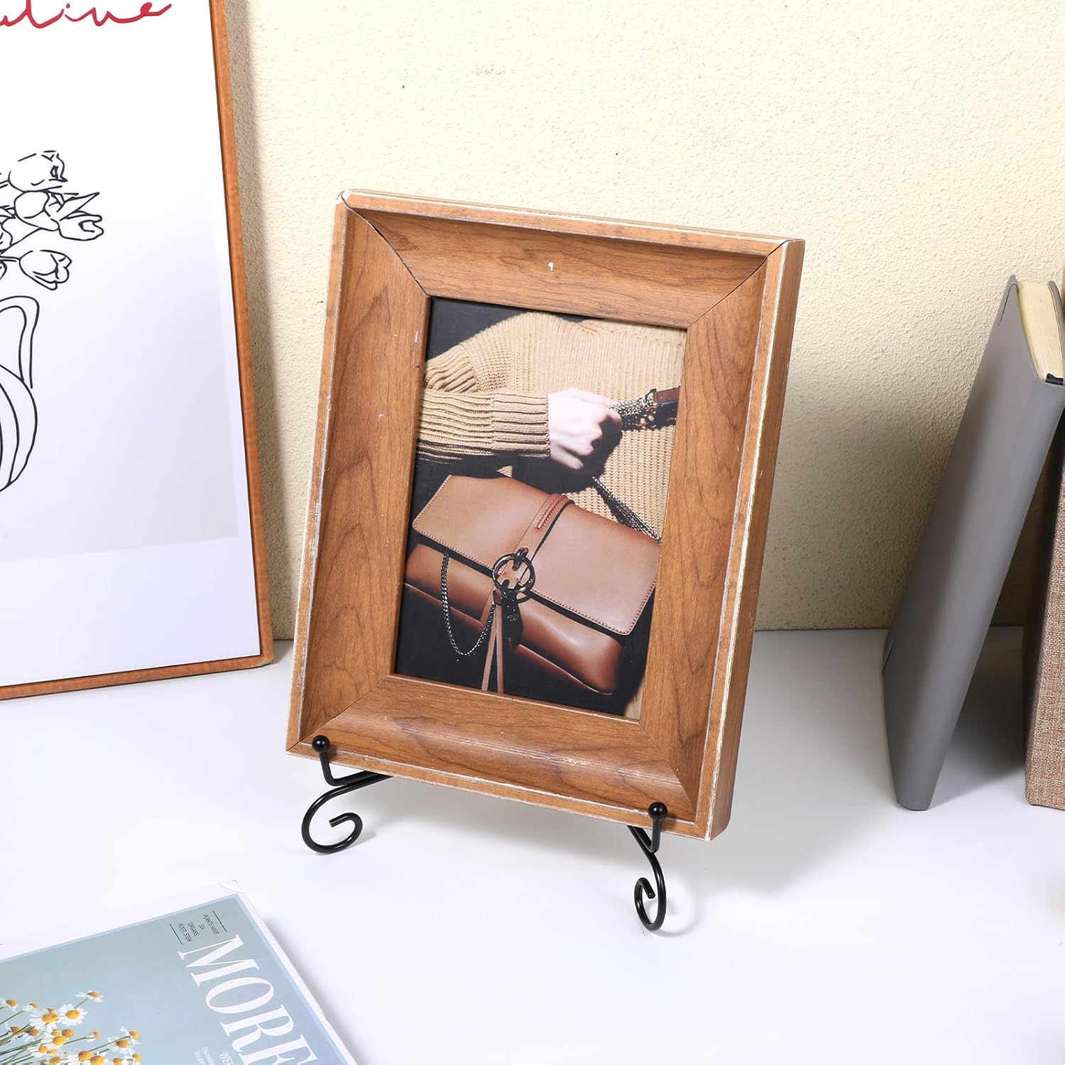 4/6/ Plate Stands for Display / Black / 8 Inch / Set of 18