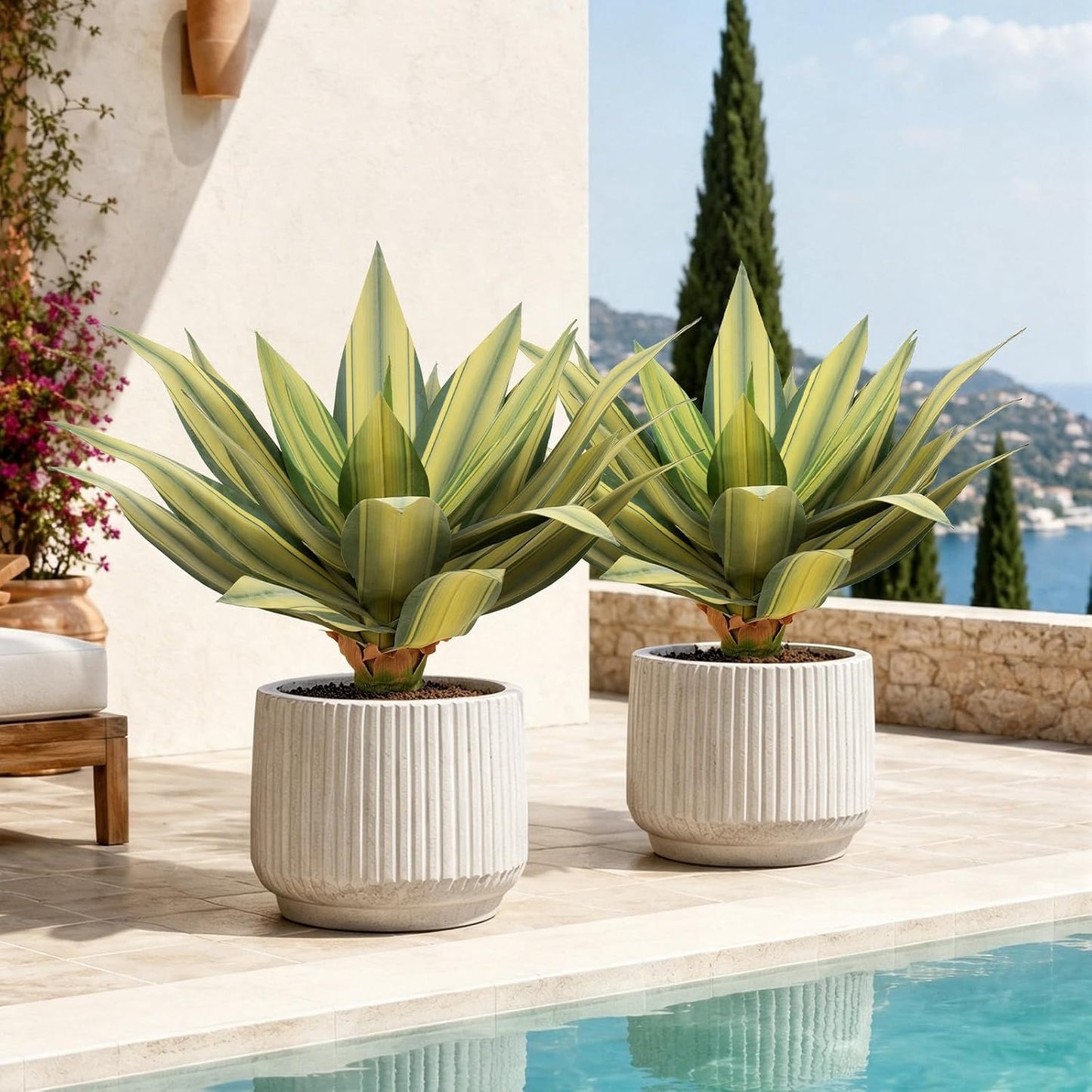 Artificial Plant Outdoor 28" Tall / Agave / Set of 28