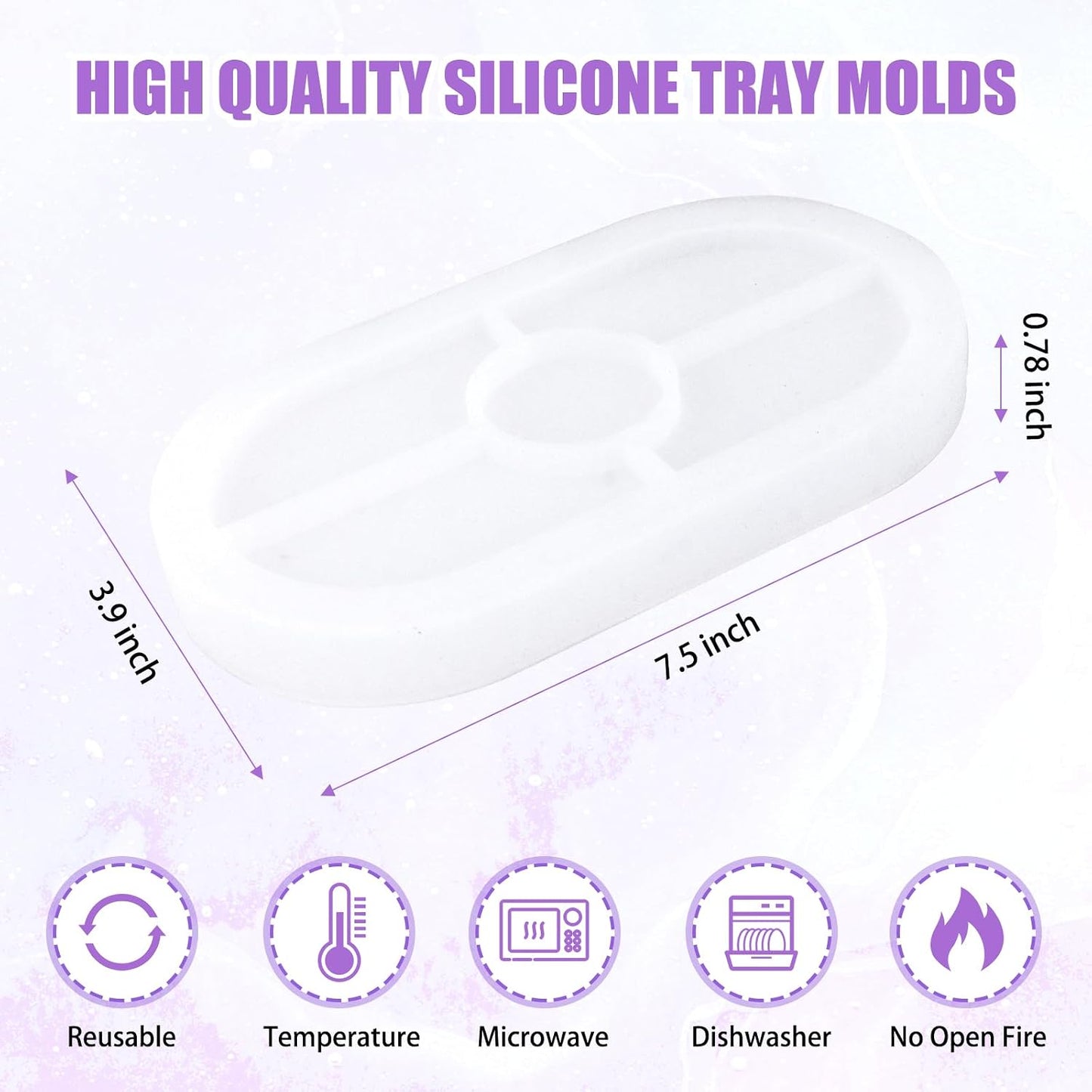 Tray Silicone Mold / Oval 7.5 / Set of 3