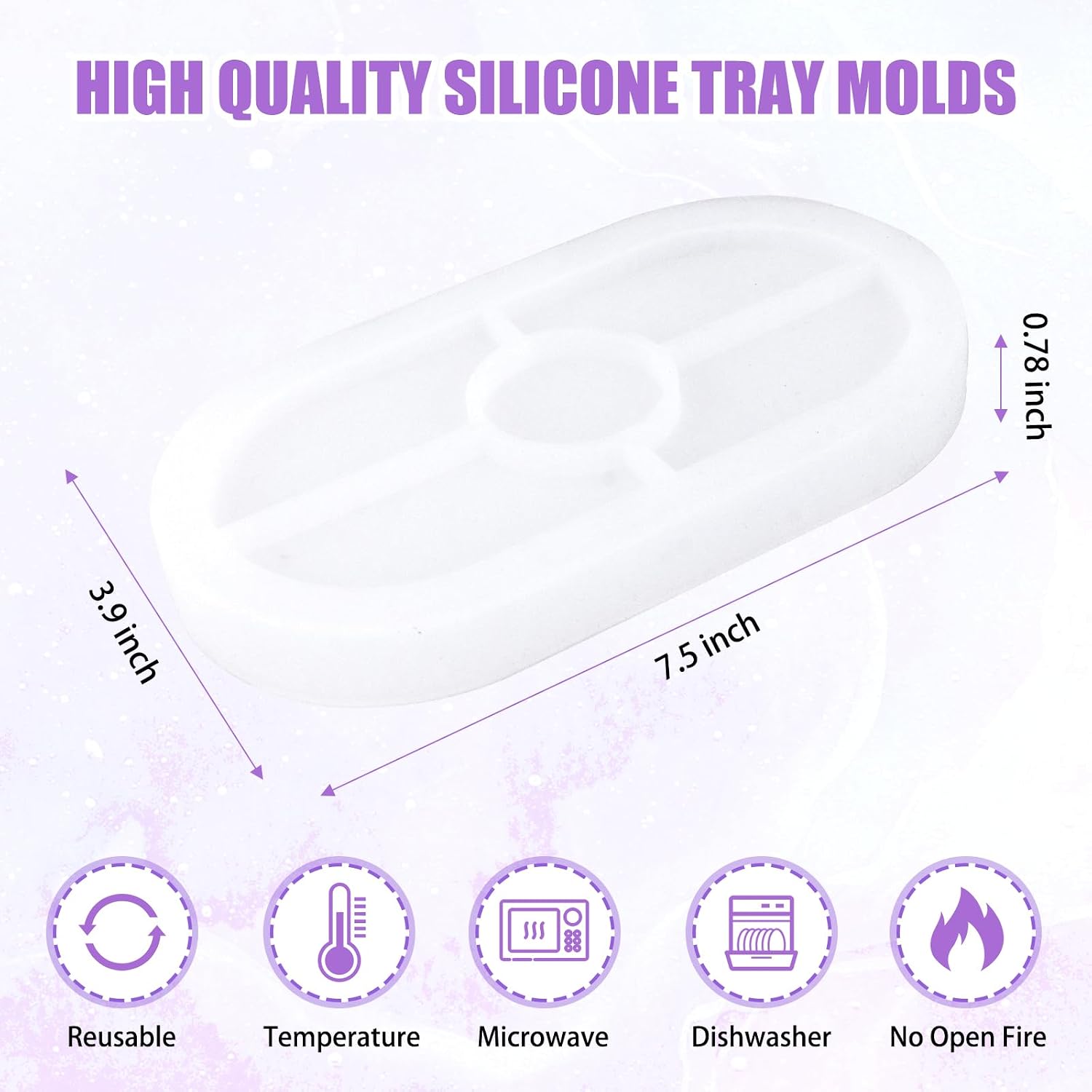 Tray Silicone Mold / Oval 7.5 / Set of 3