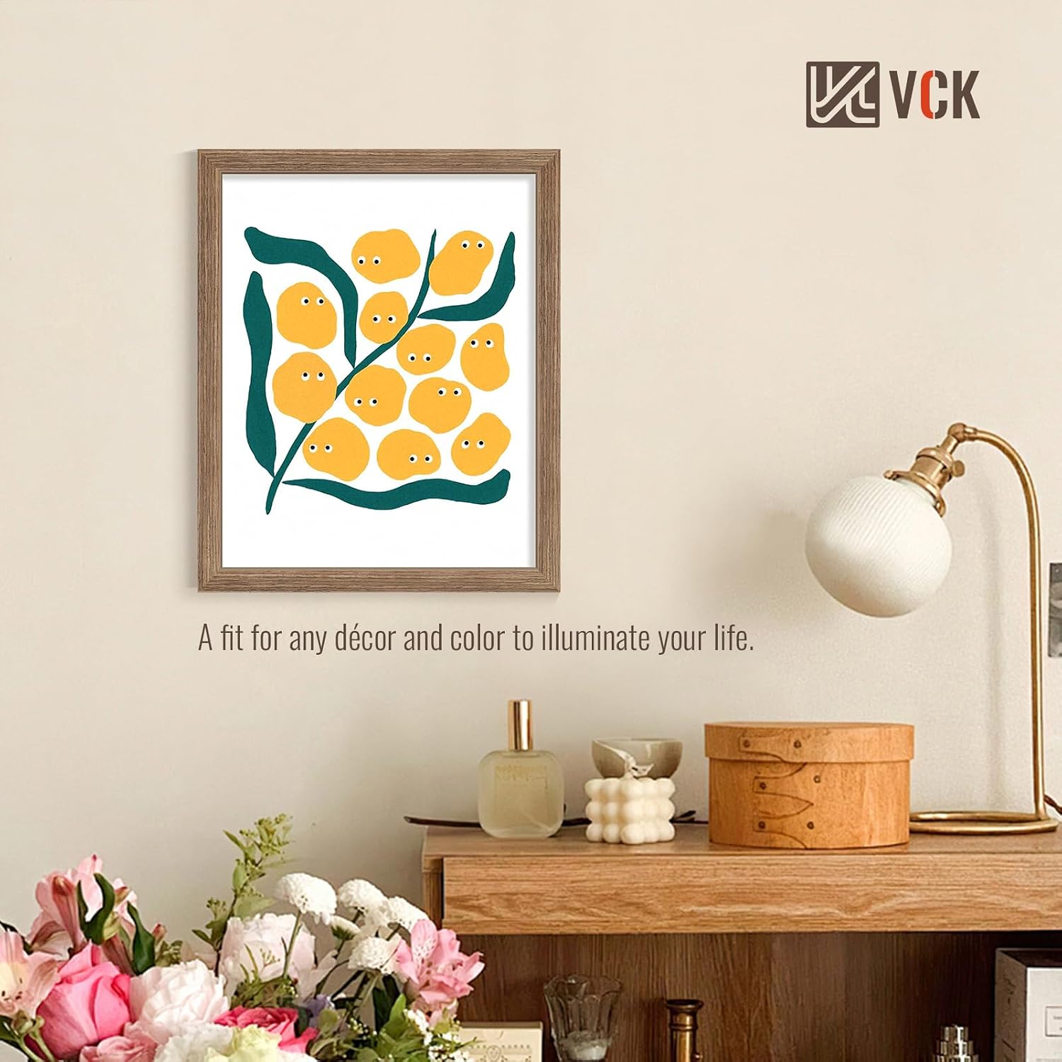 VCK 16x20 Frames Walnut 4 Pack, Wide Thick Wood Border, for Poster/Prints | Exclusive Woodgrain, Wall Hanging, HD
