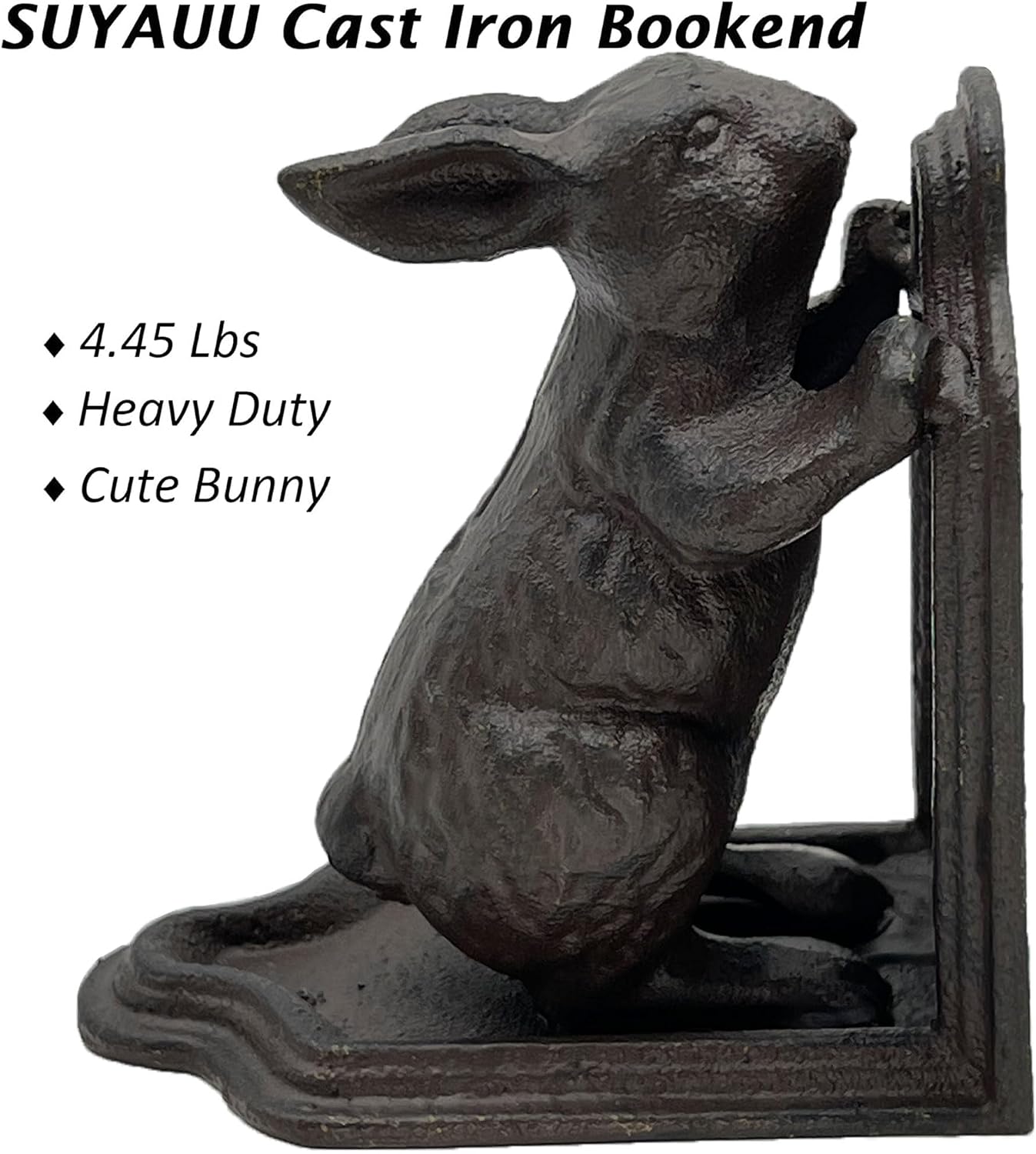 Bunny Heavy Duty Book Stands Vintage Antique Shelf / Pure Black