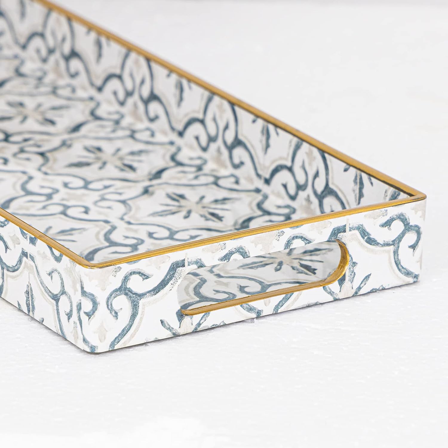 Long Narrow Trays / White-moroccan