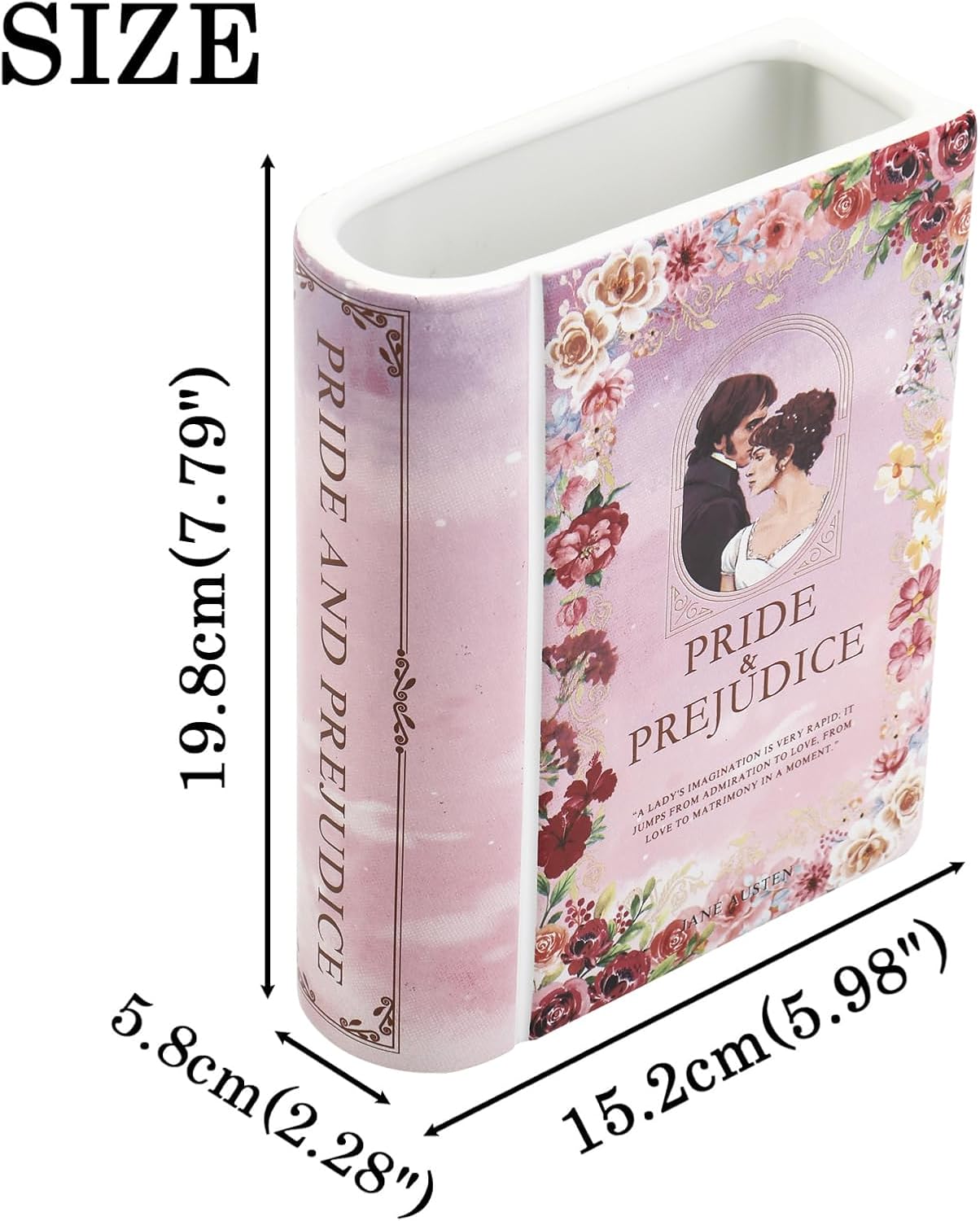 Ceramic Book Vase / Pride&prejudice / Ceramic-8